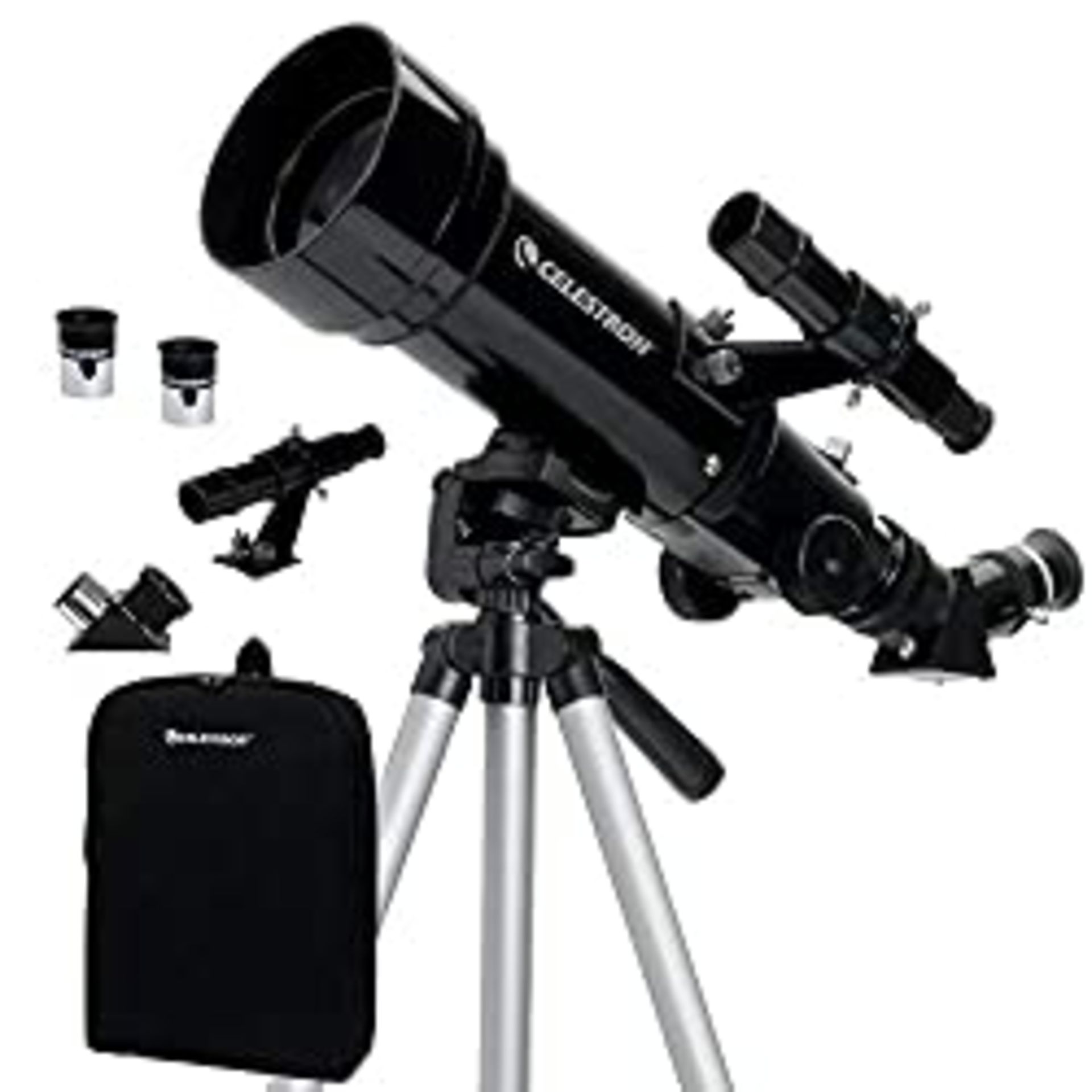 RRP £110.55 Celestron 21035 Travel Scope 70 Portable Refractor Telescope Kit with Backpack