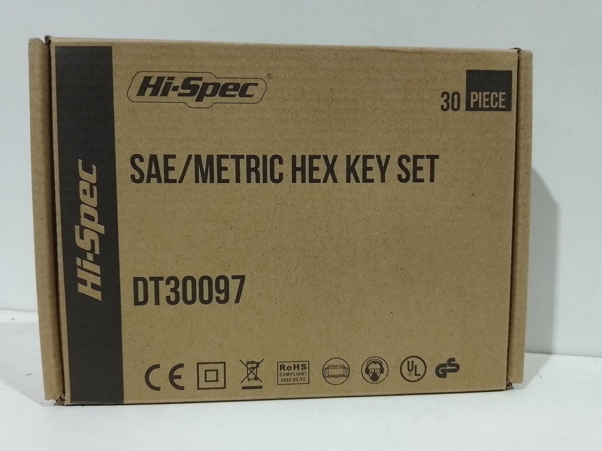 RRP £16.74 Hi-Spec 30pc Imperial & Metric Hex Allen Key Wrench - Image 2 of 2