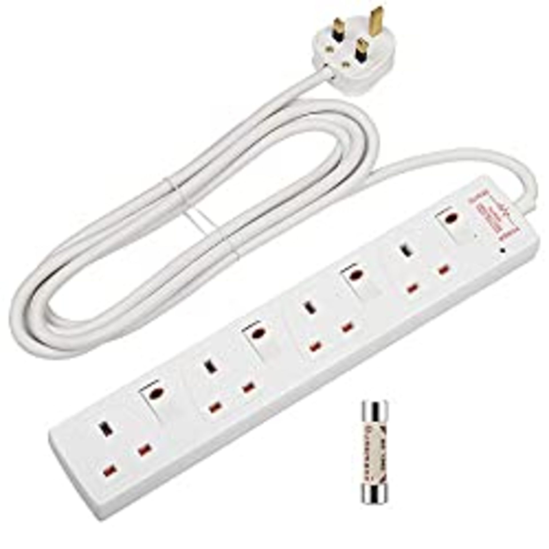 RRP £14.28 DEWENWILS 4 Way Surge Protected Extension Lead with