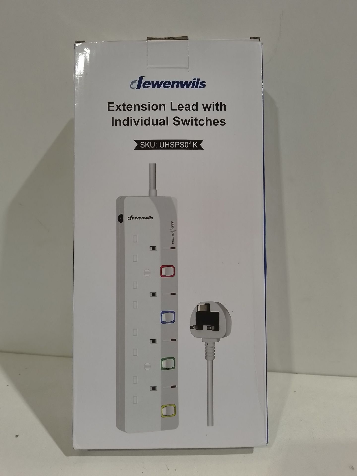 RRP £16.74 DEWENWILS 4 Way Extension Lead 3M with Individual Switches - Image 2 of 2