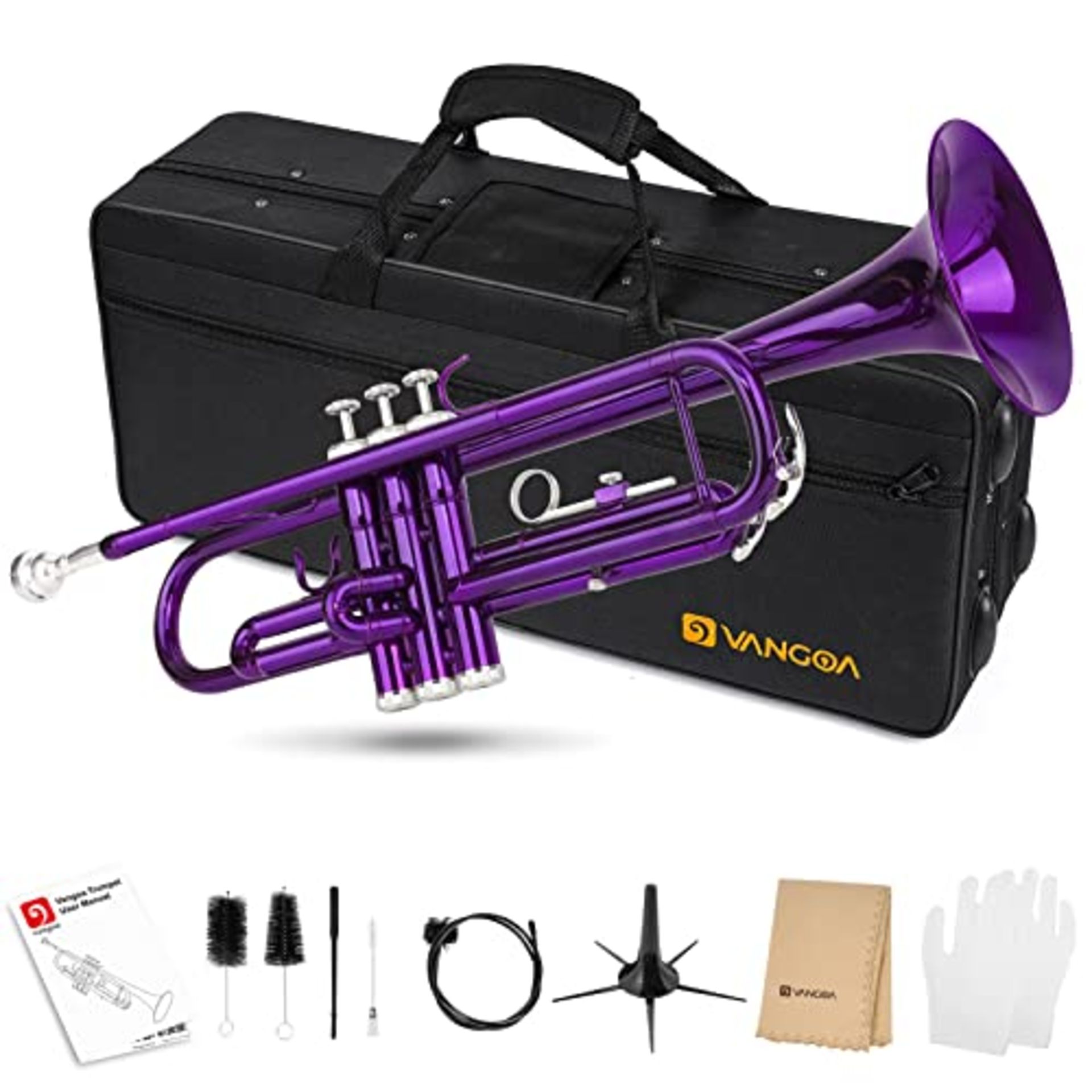 RRP £146.21 Vangoa Bb Standard Trumpet Set for Beginner