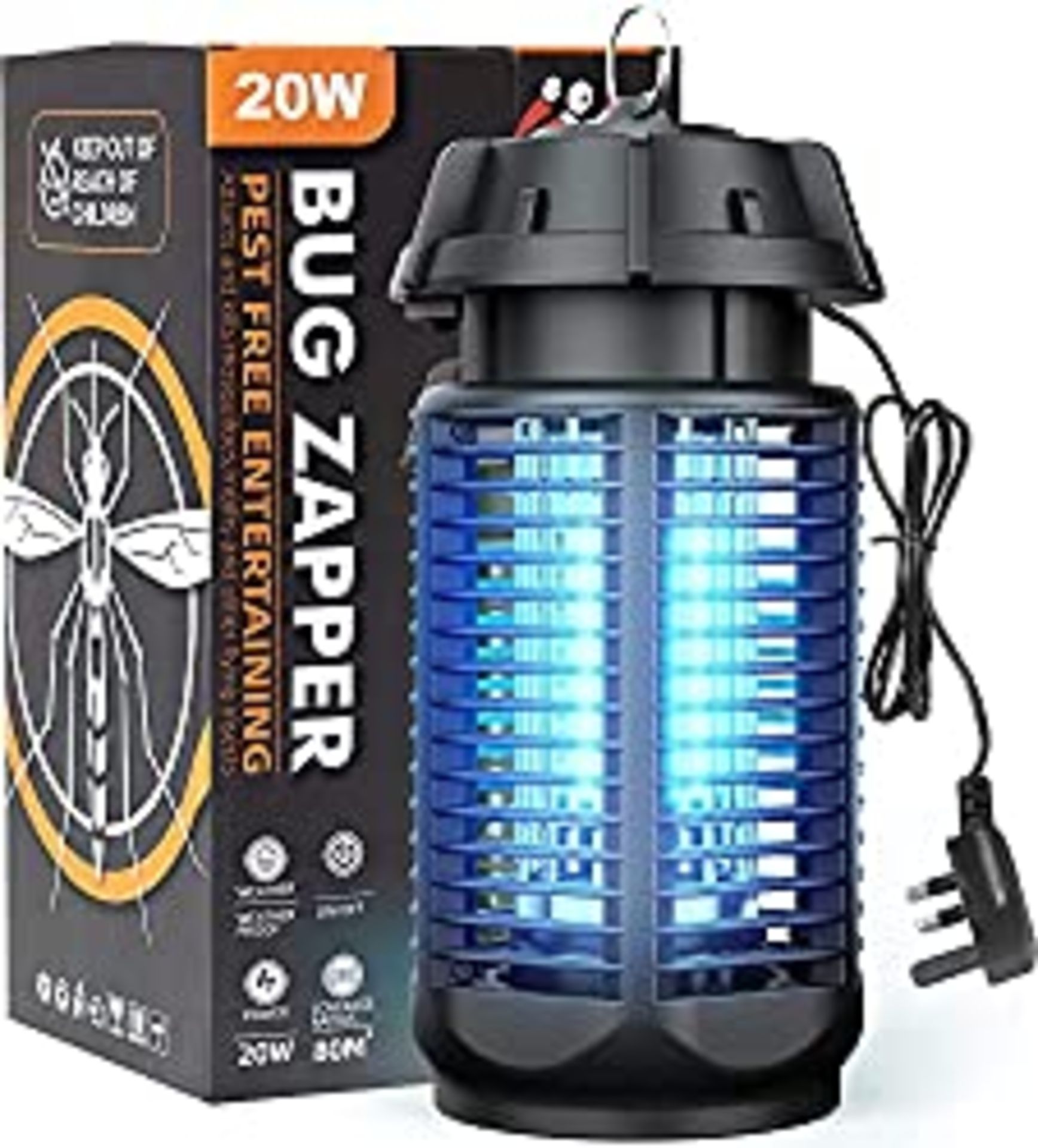 RRP £26.79 Mosquito Killer Lamp 20W UV Electric Fly Zapper Waterproof