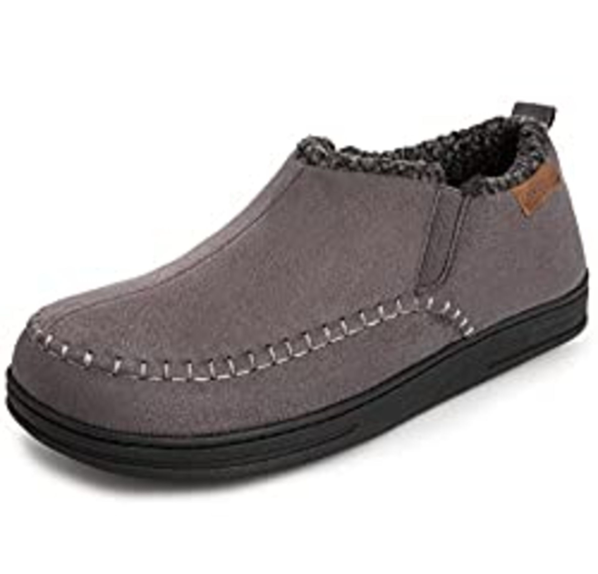 RRP £8.92 BRAND NEW STOCK LongBay Men's Micro Suede Memory Foam Moccasin Slippers