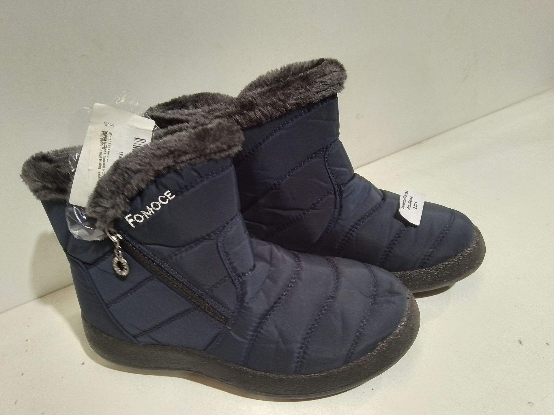 RRP £32.44 FOMOCE Winter Warm Boots Women Flat Snow Boots Fur - Image 2 of 2