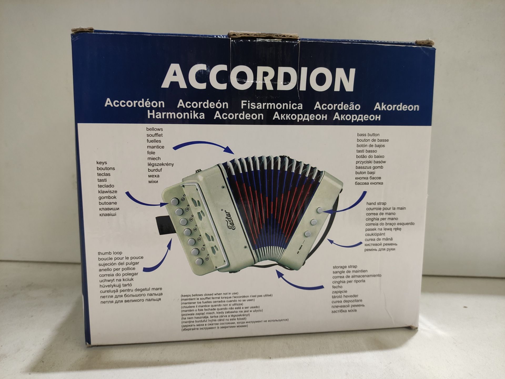RRP £41.30 Eastar Accordion 10 Keys Button Educational Musical Instrument - Image 2 of 2