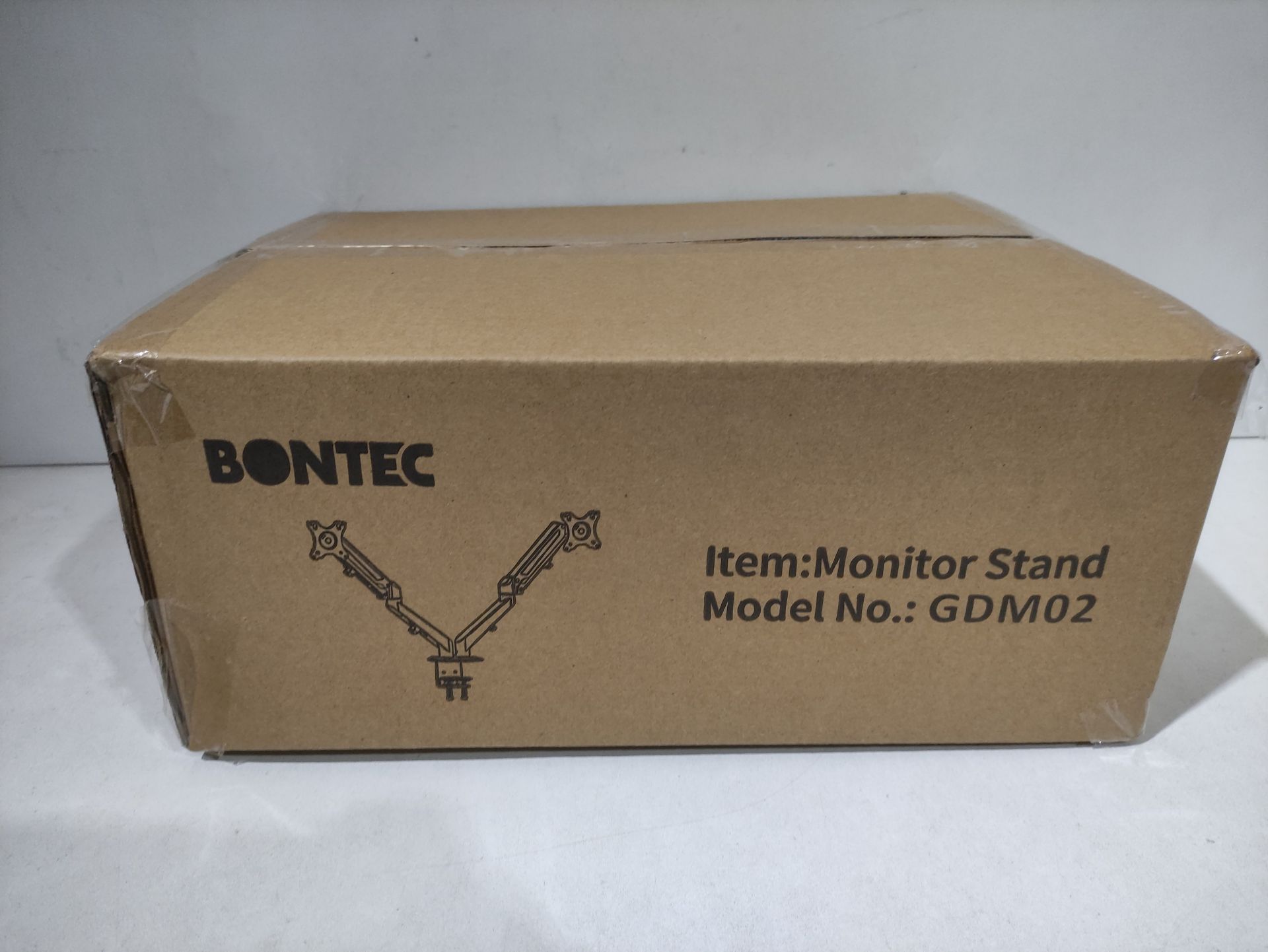 RRP £51.23 BRAND NEW STOCK BONTEC Dual Twin Arms Desk Mount Stand for 13-27 inch LED/LCD Monitors - Image 2 of 2