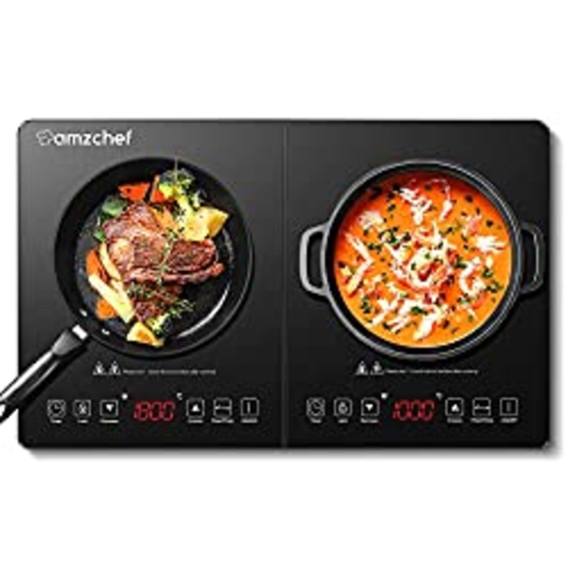 RRP £110.09 AMZCHEF Double Induction Hob