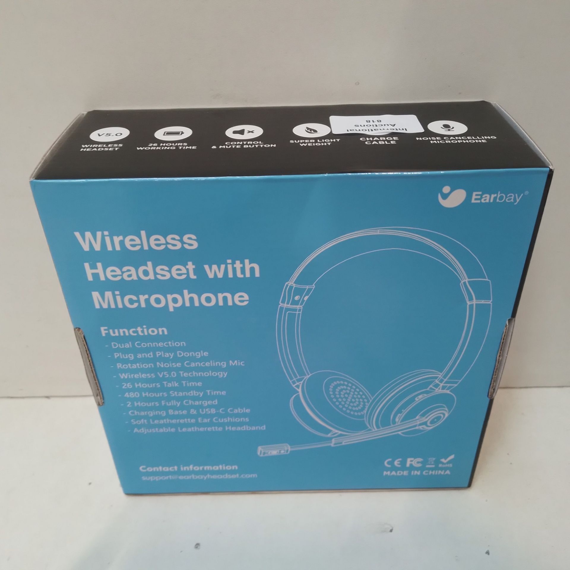 RRP £44.65 Bluetooth Headset with Microphone - Image 2 of 2