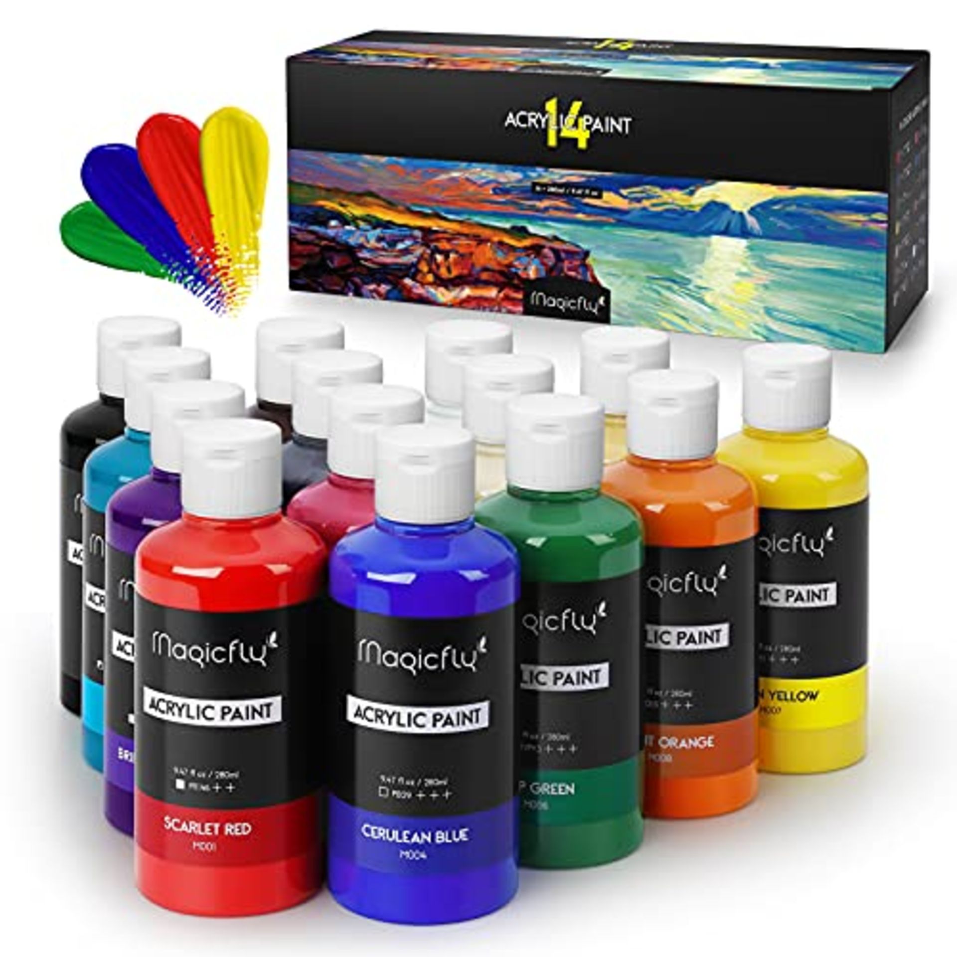 RRP £42.42 Magicfly Outdoor Acrylic Paint Set