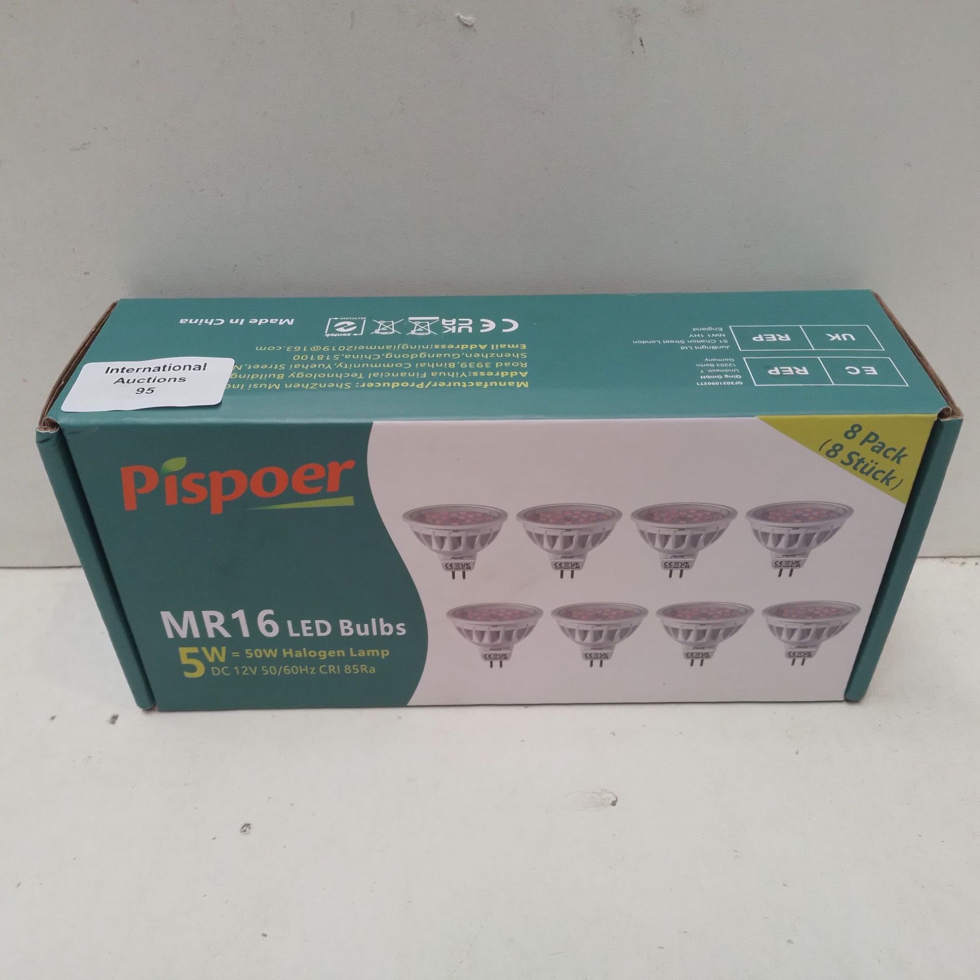 RRP £25.78 BRAND NEW STOCK Pispoer 5W MR16 GU5.3 LED Light Bulbs - Image 2 of 2