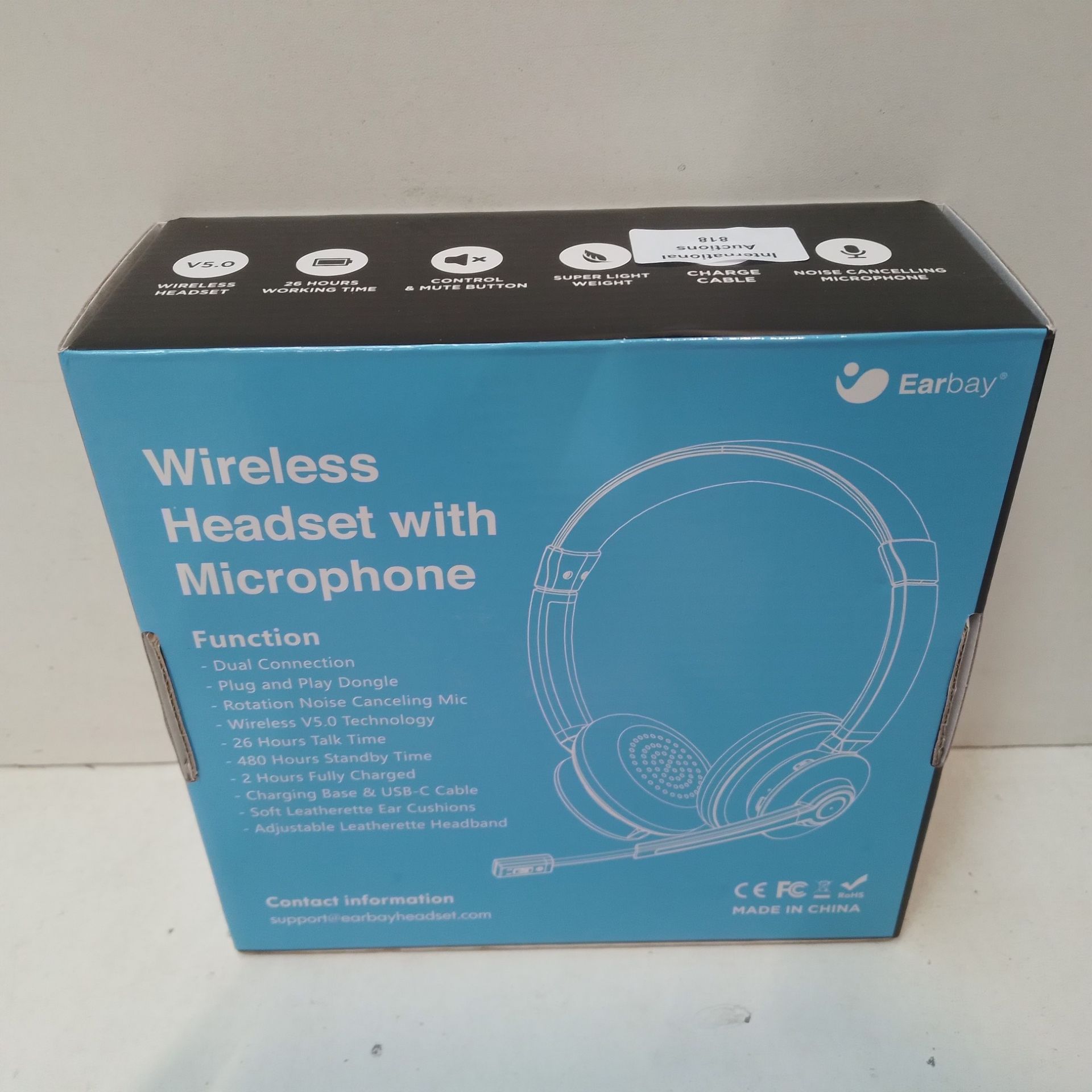 RRP £44.65 Bluetooth Headset with Microphone - Image 2 of 2