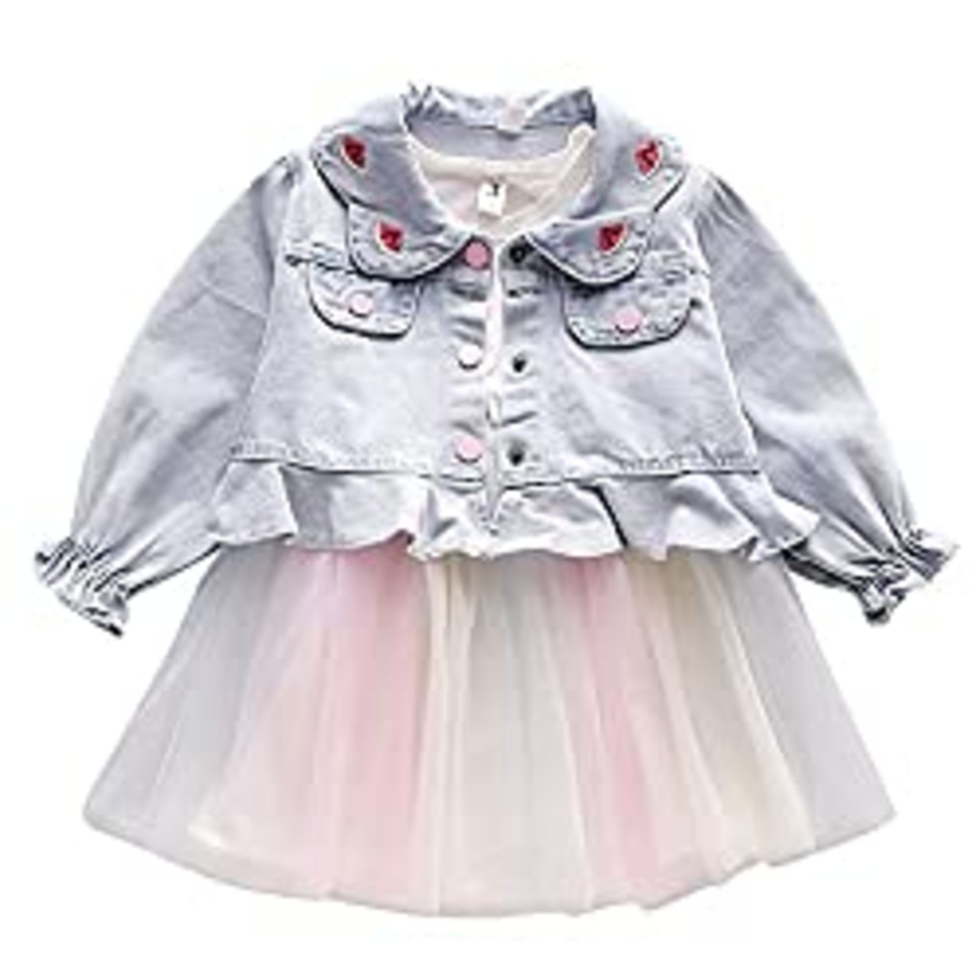 RRP £27.39 BRAND NEW STOCK 2PCS Baby Girls Clothing Sets Girl Long Sleeve Tutu