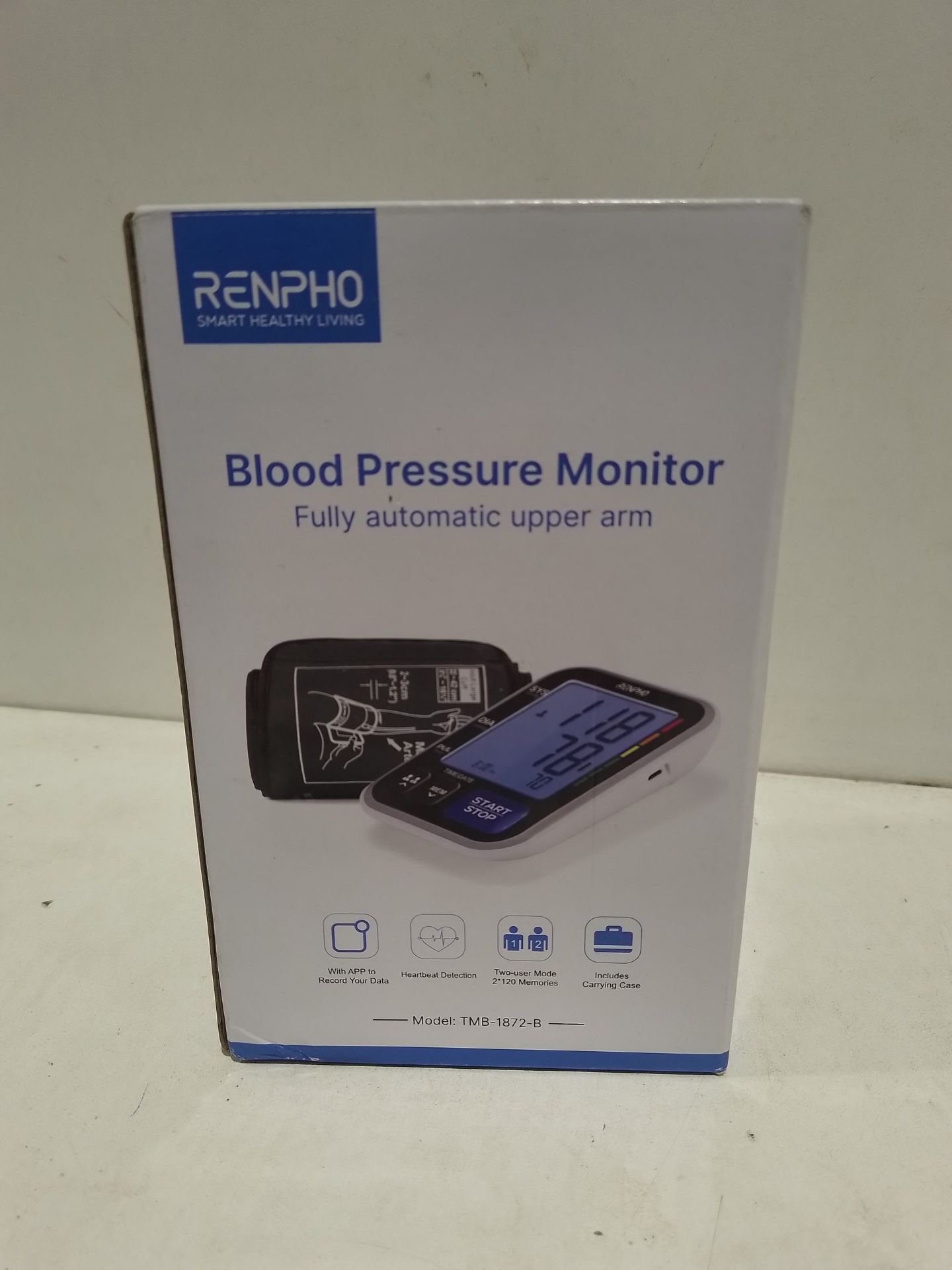 RRP £36.84 RENPHO Smart Blood Pressure Monitor - Wireless Upper Arm Blood Pressure Machine - Image 2 of 2