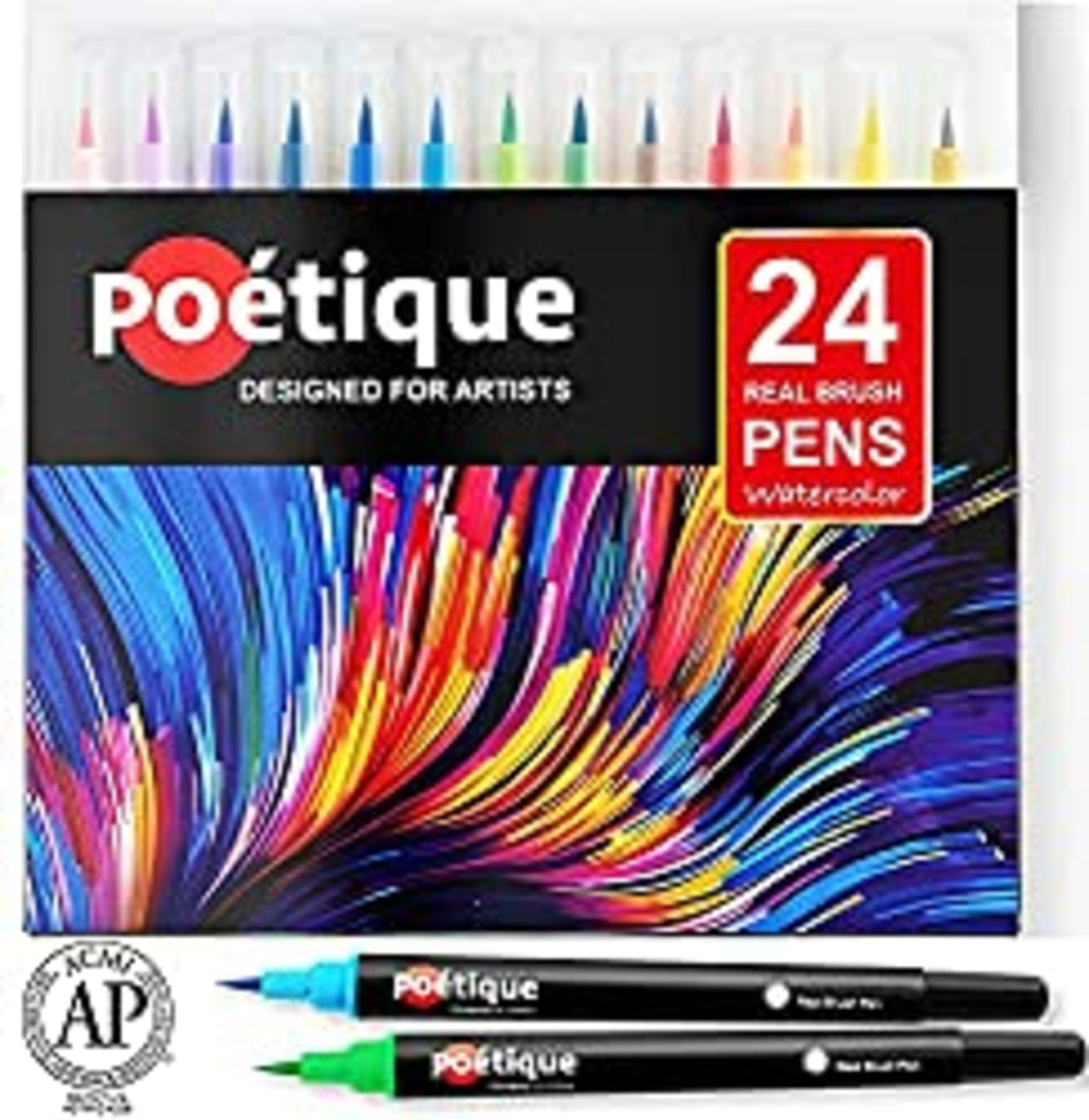 RRP £20.56 Watercolor Brush Pens 24 Colors