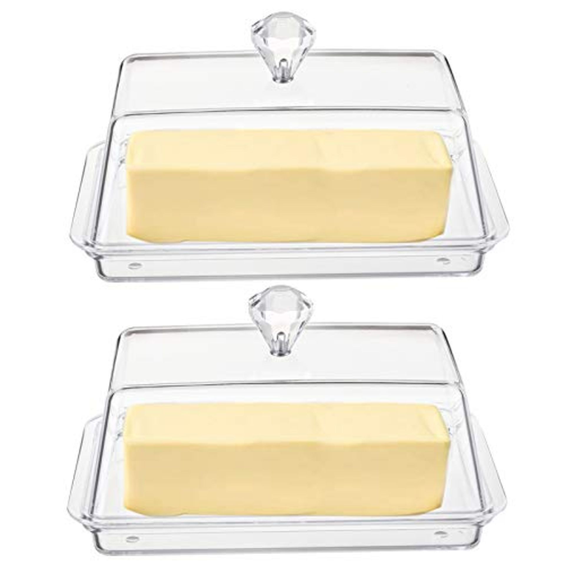 RRP £15.62 Jucoan 2 Pack Butter Dish with Lid