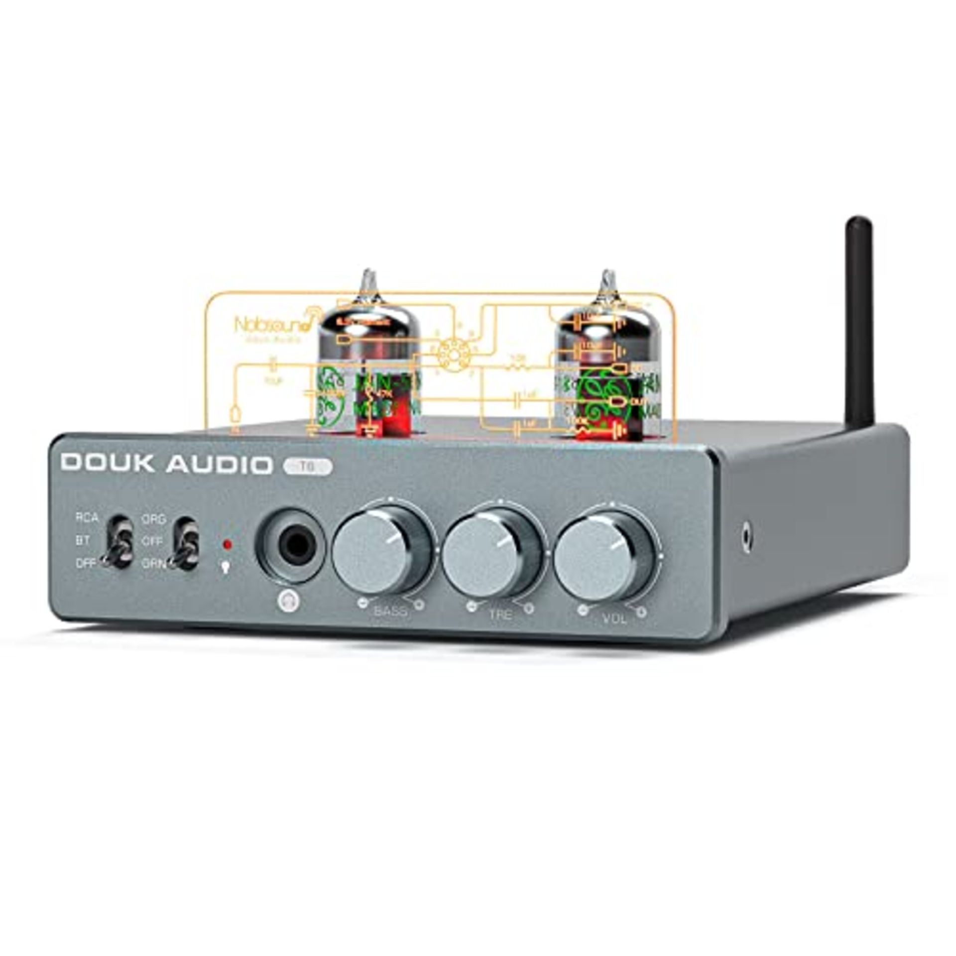 RRP £156.32 HiFi Valve Tube Amplifier Bluetooth 5.1 Receiver Stereo Headphone Amp 80W 2 - Image 2 of 3