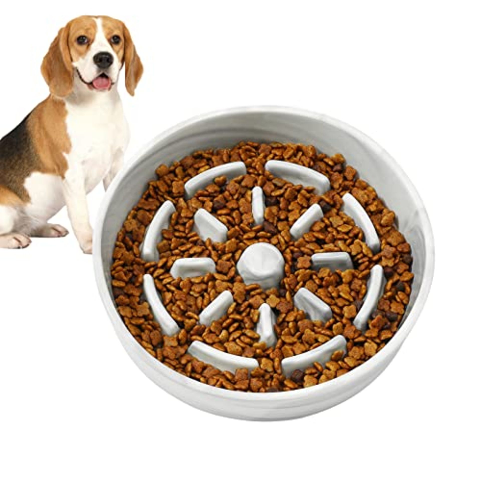 RRP £28.62 Pawaboo Ceramic Slow Feeder Dog Bowls