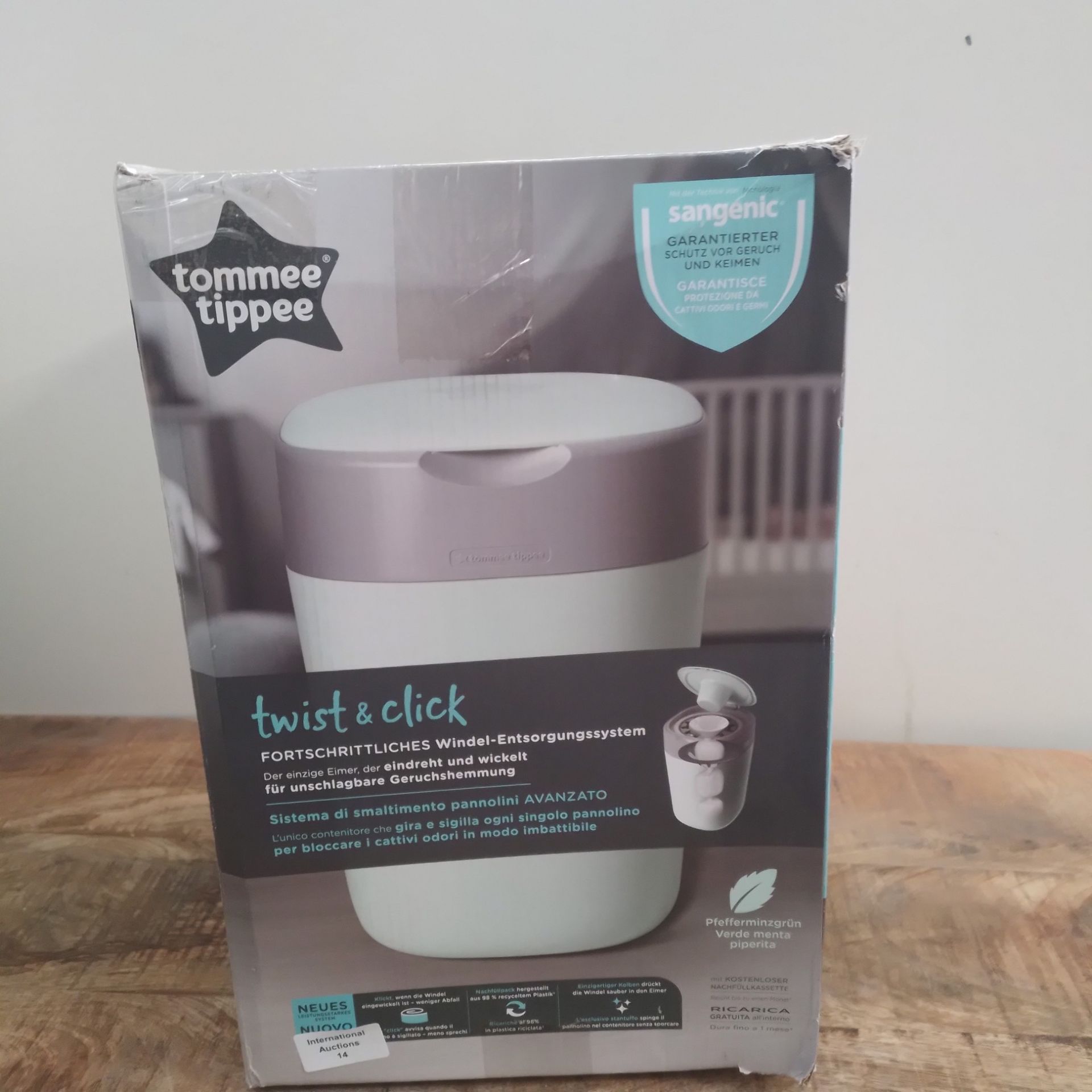 RRP £31.25 Tommee Tippee Twist and Click Advanced Nappy Bin - Image 2 of 2