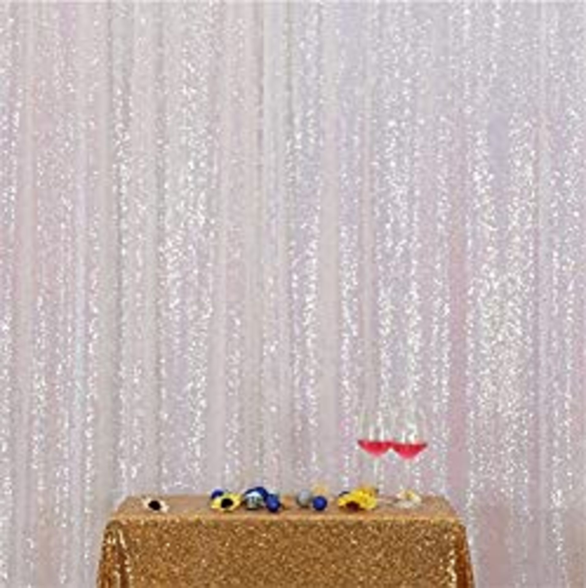 3 Items In This Lot. BACKDROP AND RRP £41.30 Sequin Backdrop 243x243cm Iridescent Shinny Sequin Tot