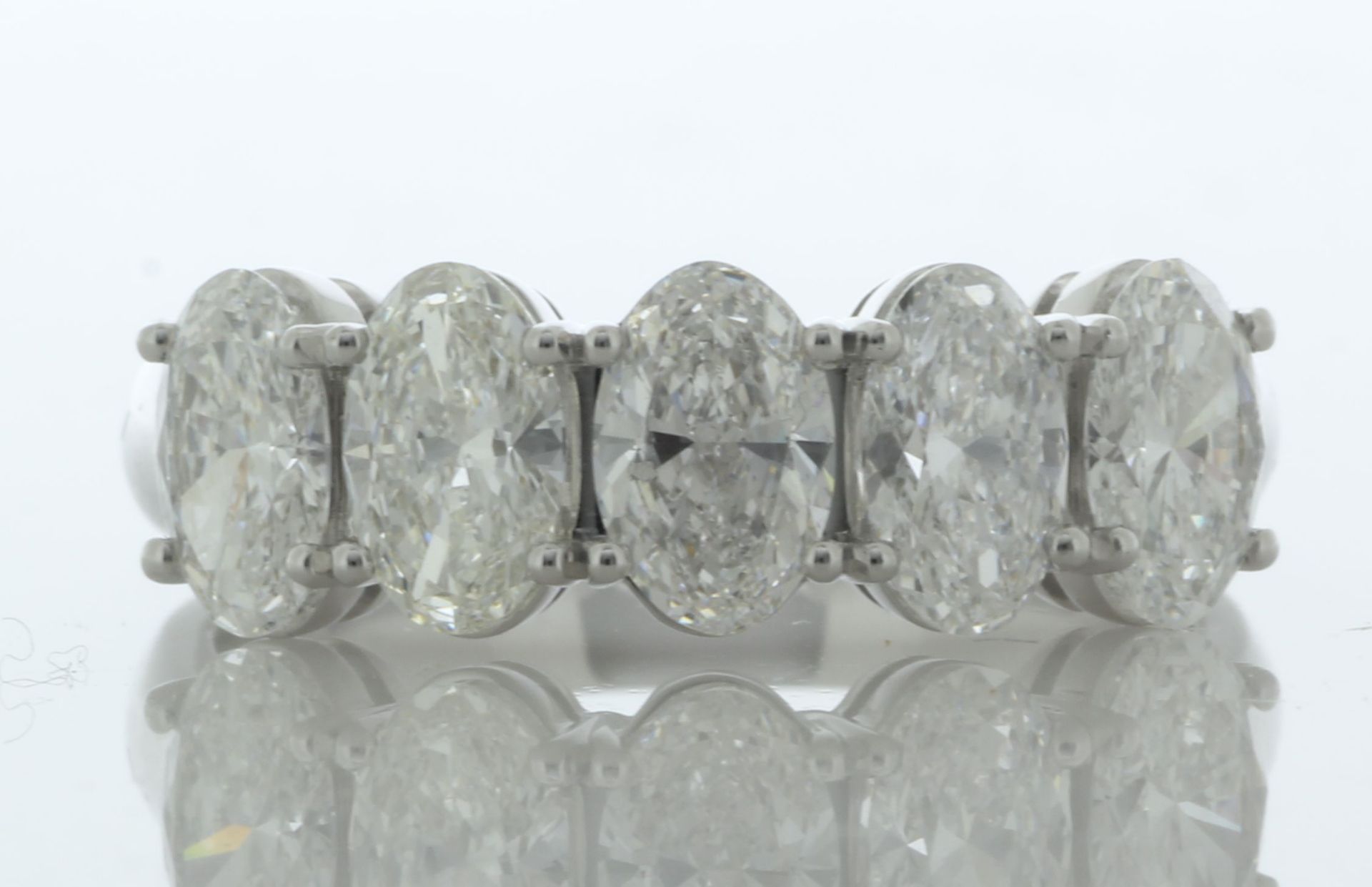 18ct White Gold Illusion Set Semi Eternity Diamond Ring 0.30 Carats - Valued By AGI £9,560.00 - This