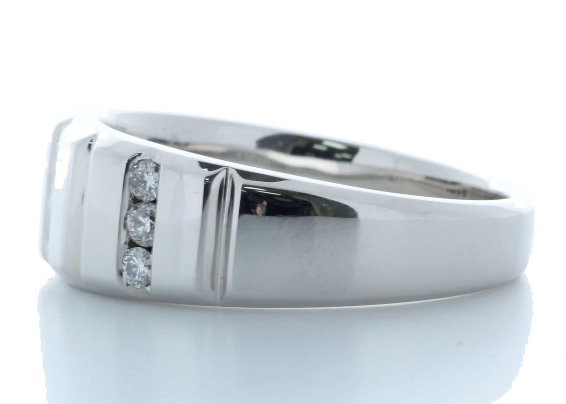 18ct White Gold Emerald Cut Eternity Diamond Ring 2.80 Carats - Valued By GIE £17,110.00 - This - Image 2 of 5