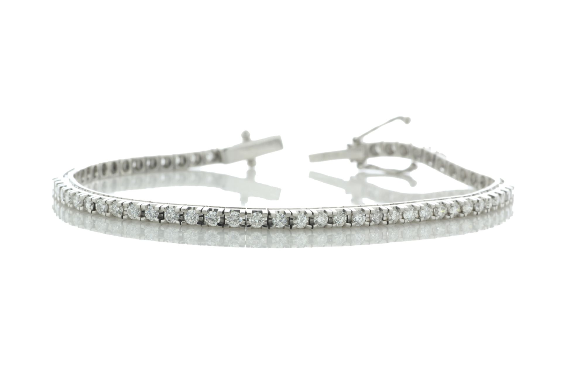 18ct White Gold Tennis Diamond Bracelet 8.65 Carats - Valued By IDI £46,110.00 - Forty six round