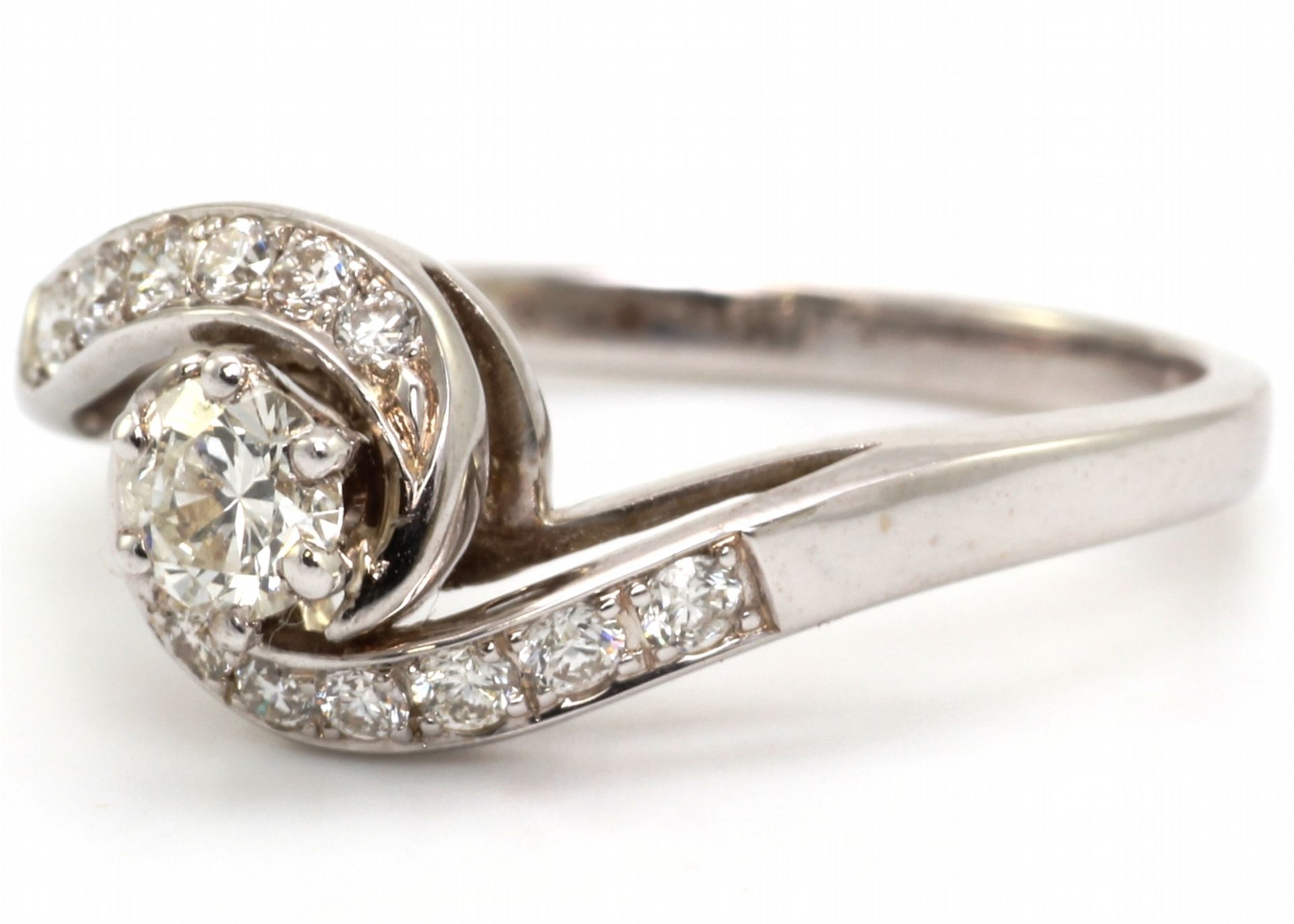 18ct White Gold Prong Set Diamond Ring 0.57 Carats - Valued By GIE £6,320.00 - A beautiful round - Image 3 of 6