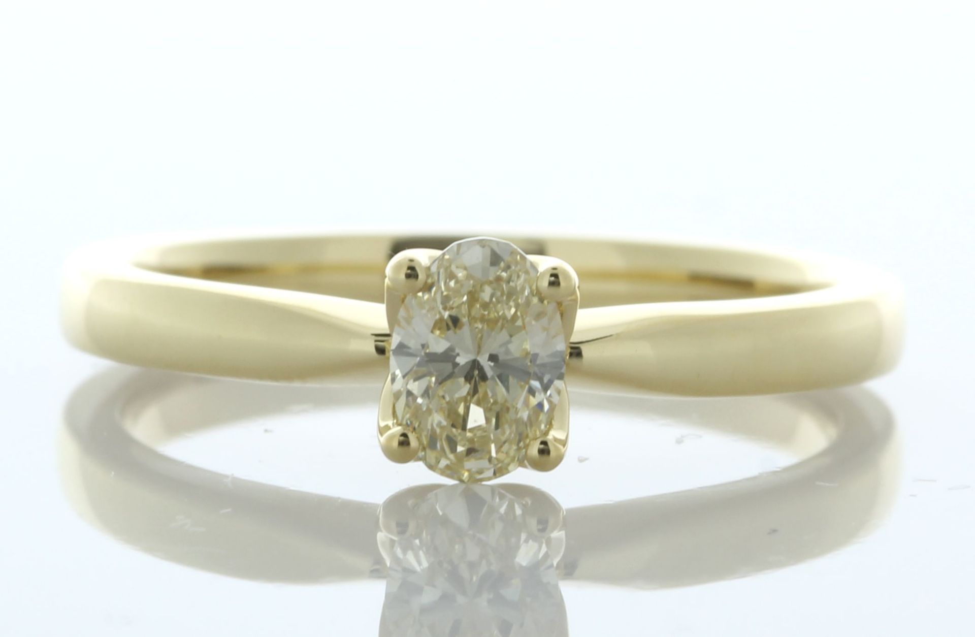 18ct Single Stone Rub Over Set Diamond Ring 0.45 Carats - Valued By GIE £8,895.00 - One dazzling