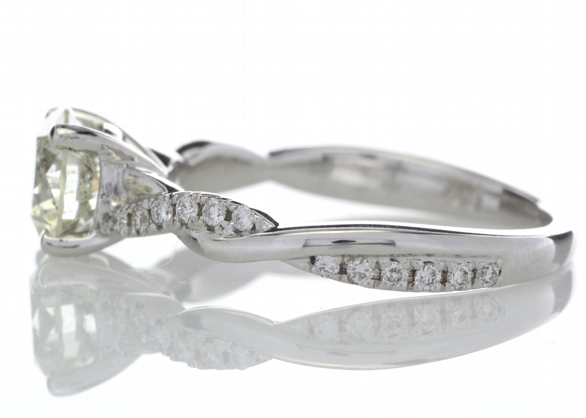 18ct White Gold Flower Halo Diamond Ring 0.76 Carats - Valued By GIE £6,415.00 - One natural round - Image 3 of 6