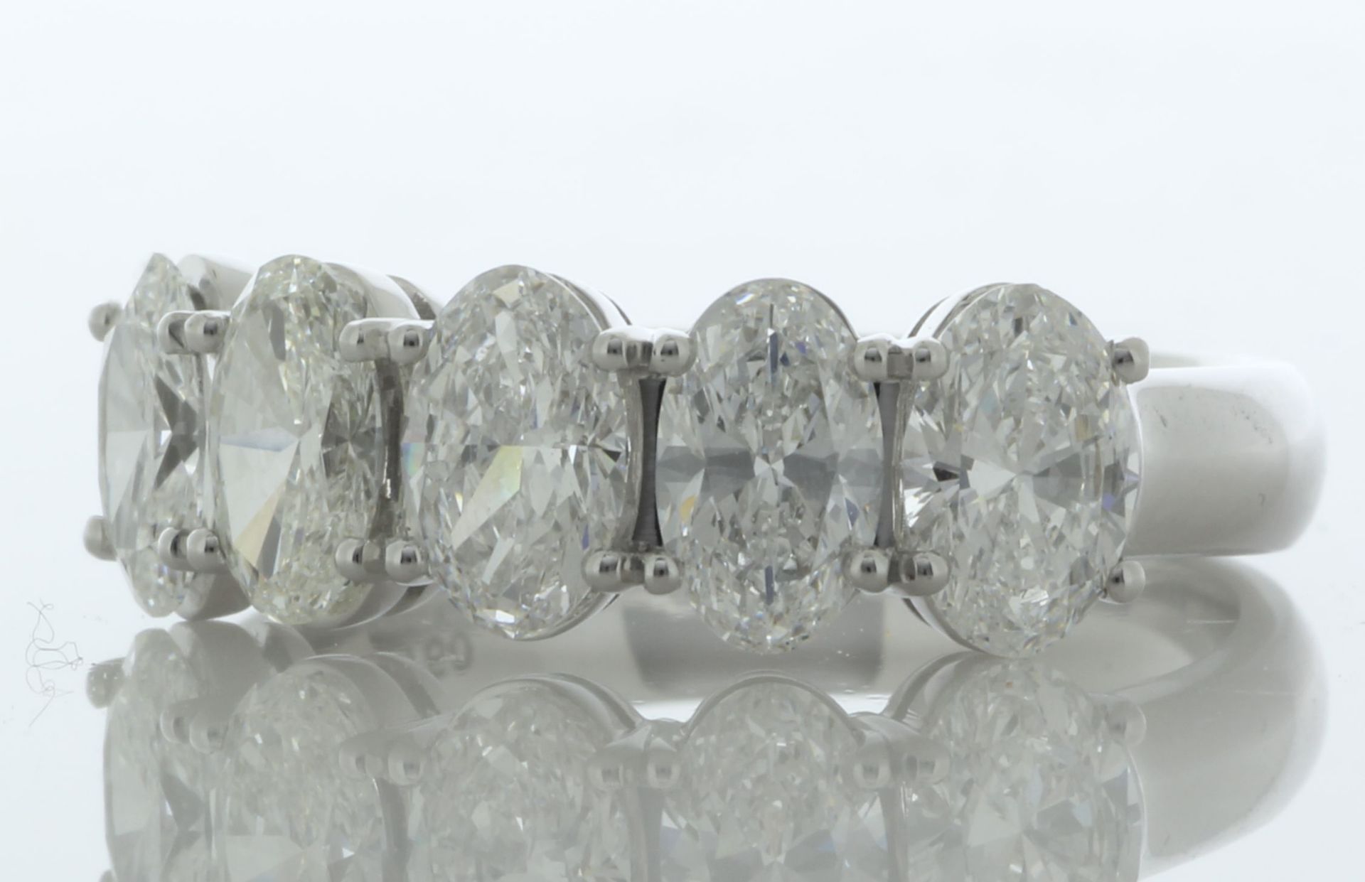 18ct White Gold Illusion Set Semi Eternity Diamond Ring 0.30 Carats - Valued By AGI £9,560.00 - This - Image 2 of 5