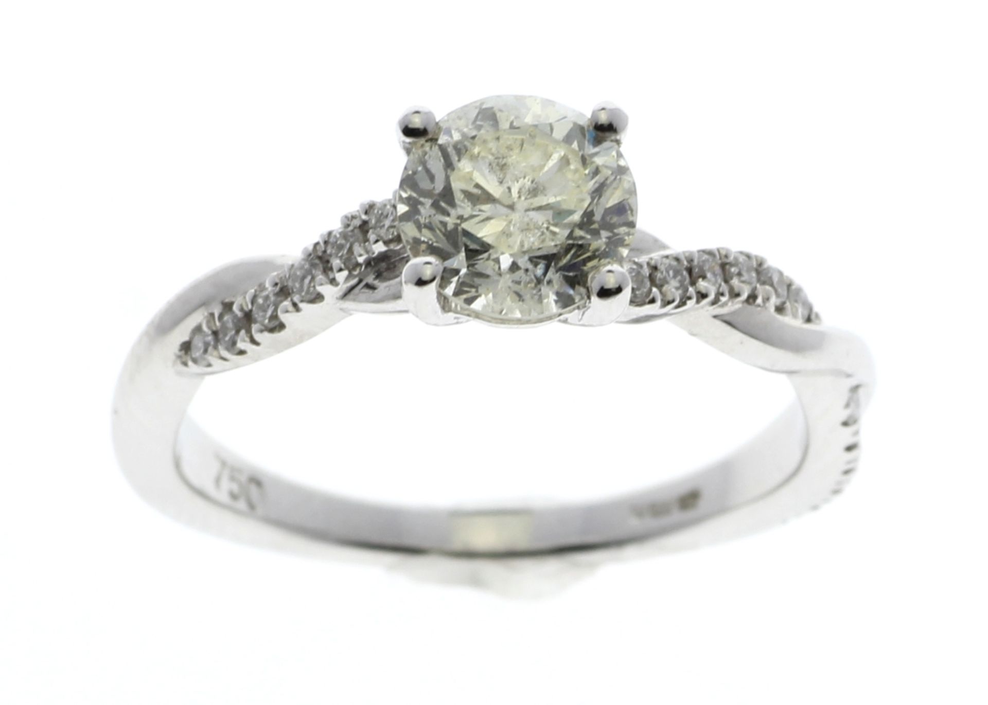 18ct White Gold Flower Halo Diamond Ring 0.76 Carats - Valued By GIE £6,415.00 - One natural round - Image 5 of 6