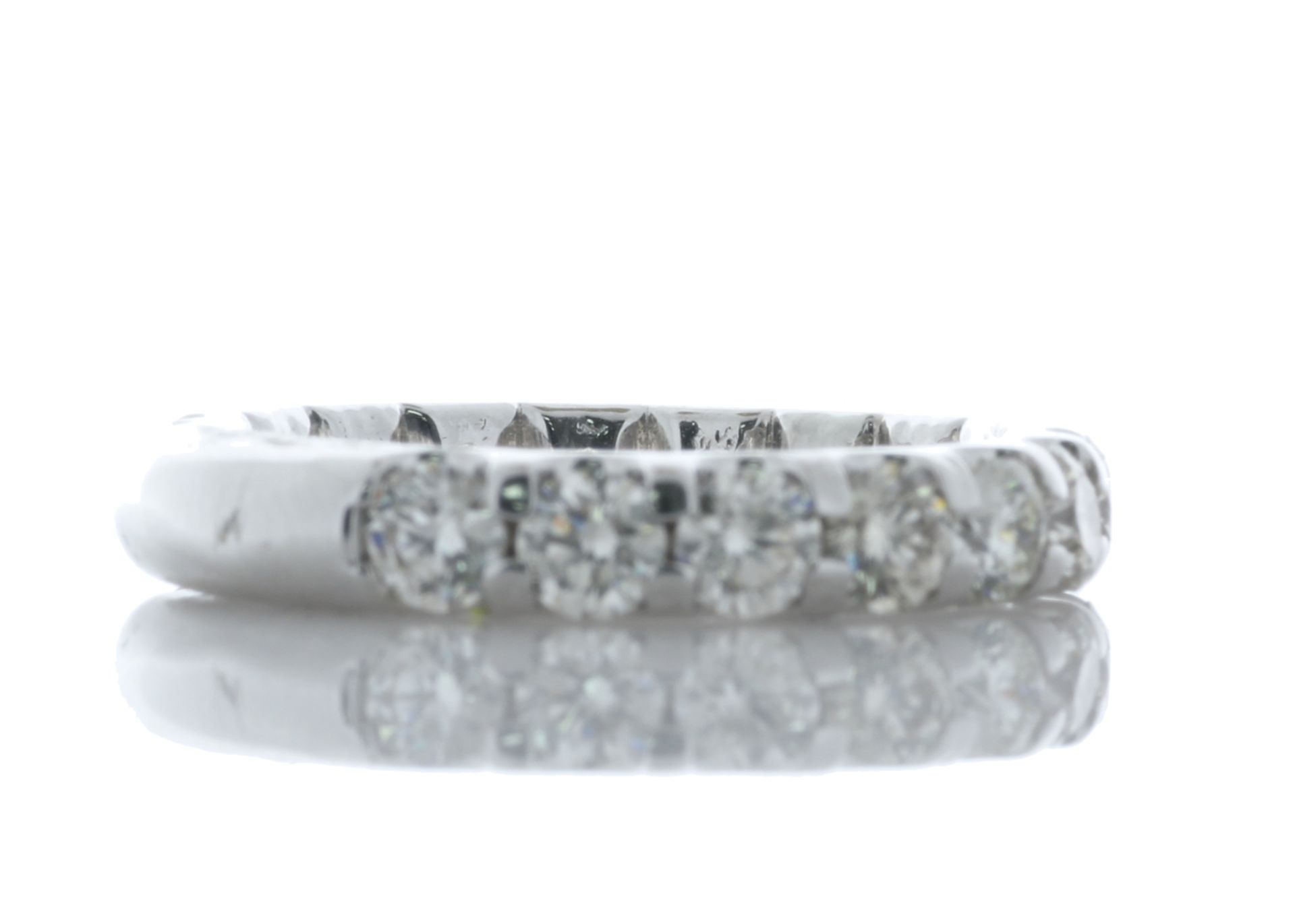 Platinum Claw Set Semi Eternity Diamond Ring 0.45 Carats - Valued By GIE £7,915.00 - Seventeen round - Image 4 of 5