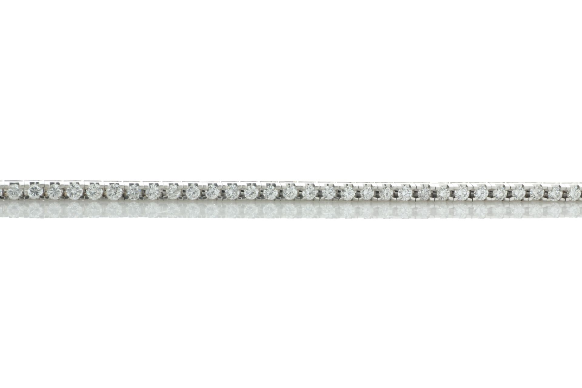 18ct White Gold Tennis Diamond Bracelet 8.65 Carats - Valued By IDI £46,110.00 - Forty six round - Image 2 of 5