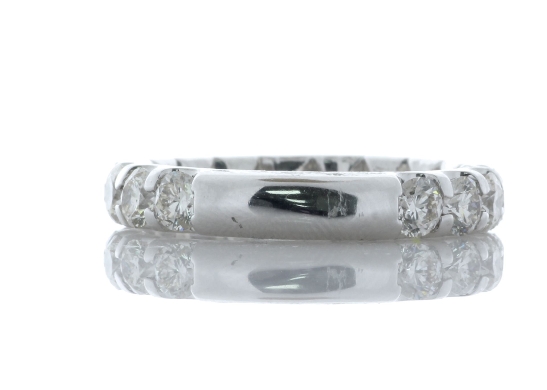 Platinum Claw Set Semi Eternity Diamond Ring 0.45 Carats - Valued By GIE £7,915.00 - Seventeen round - Image 3 of 5