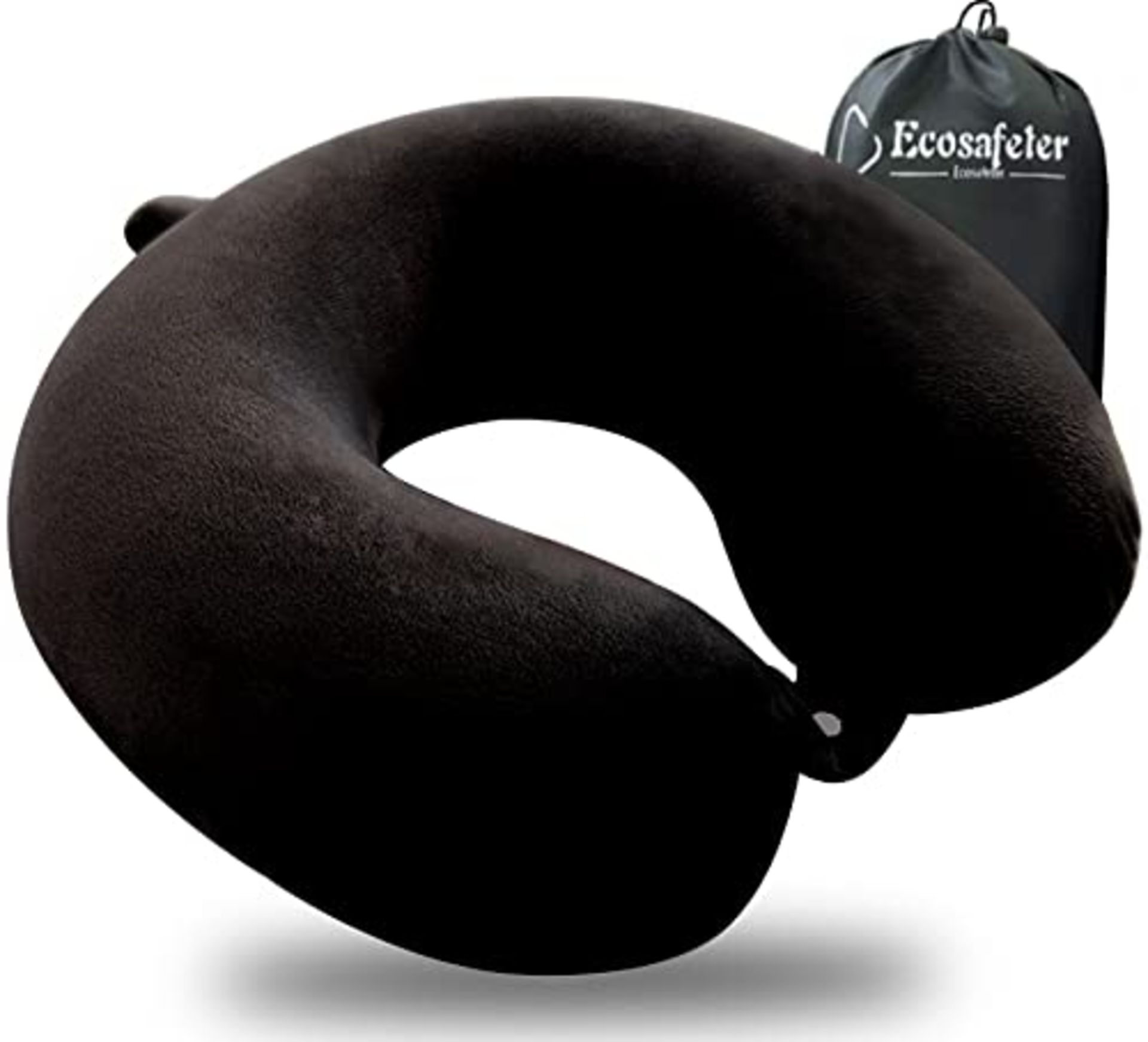 RRP £13.28 Ecosafeter Portable Travel Pillow - Perfect Memory Foam Neck Support Pillow