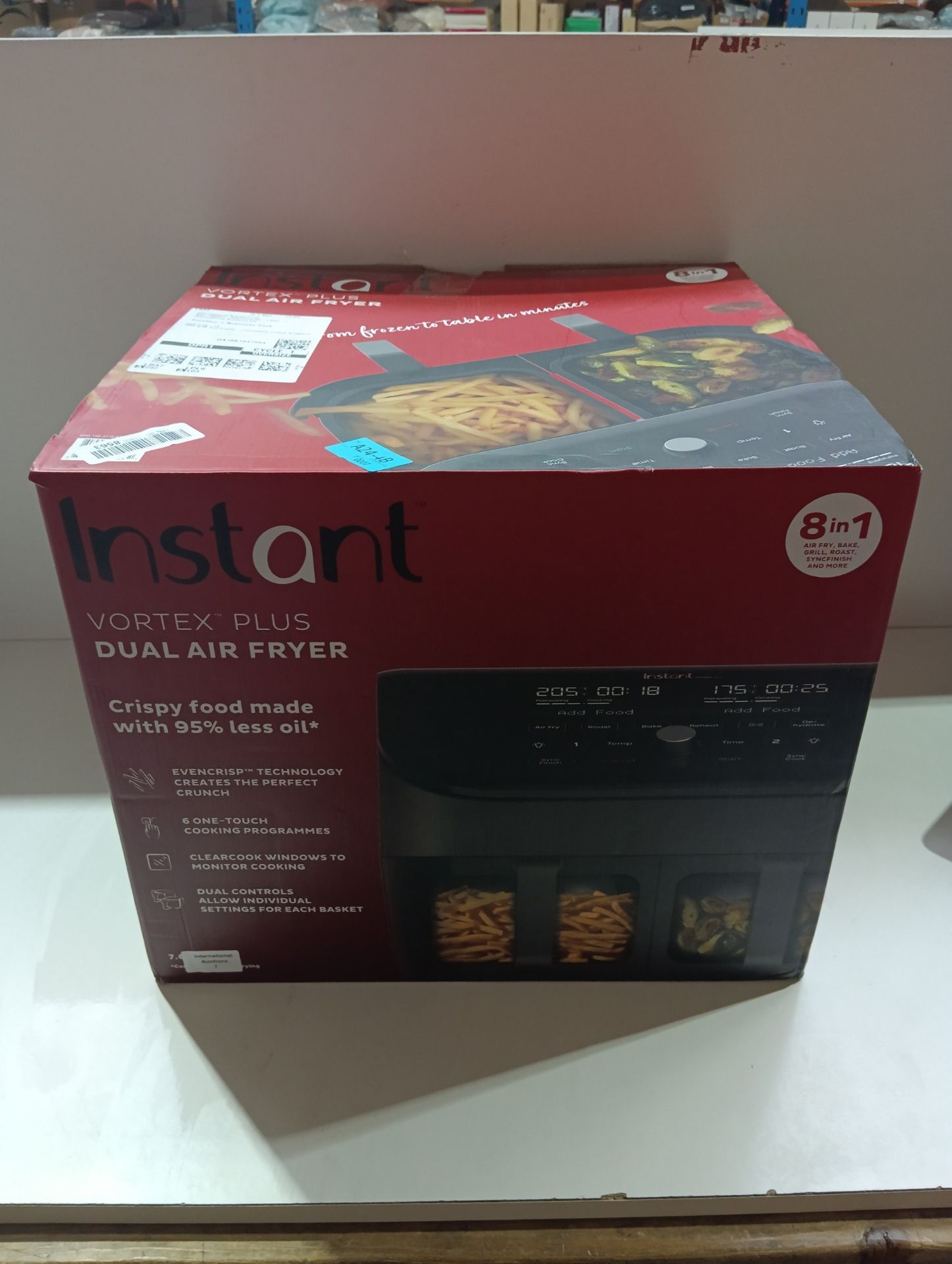 RRP £154.10 Instant Vortex Plus Dual Basket with ClearCook - 7.6L Digital Health Air Fryer - Image 2 of 2