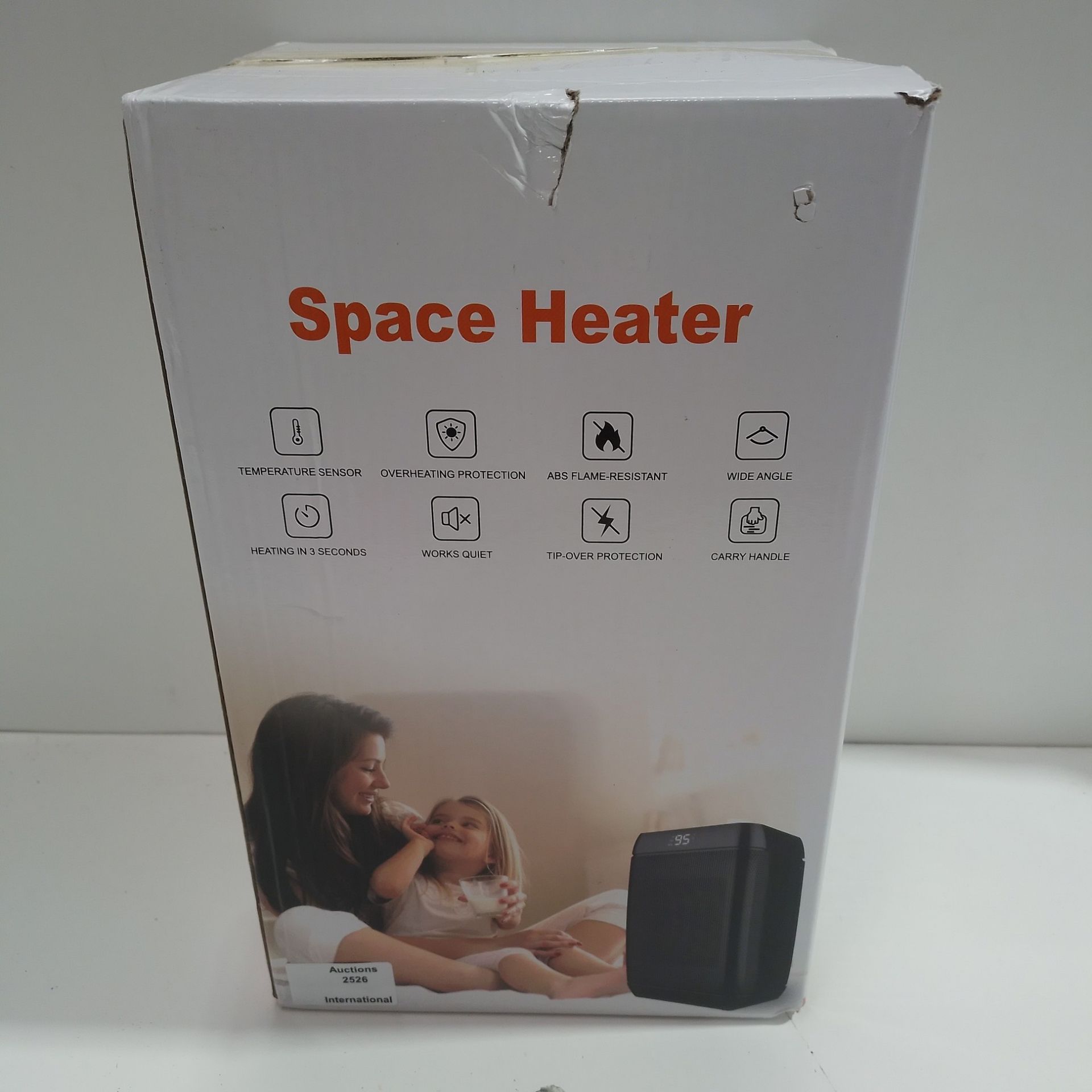 RRP £44.65 Electric Fan Heater with Thermostat (Black)