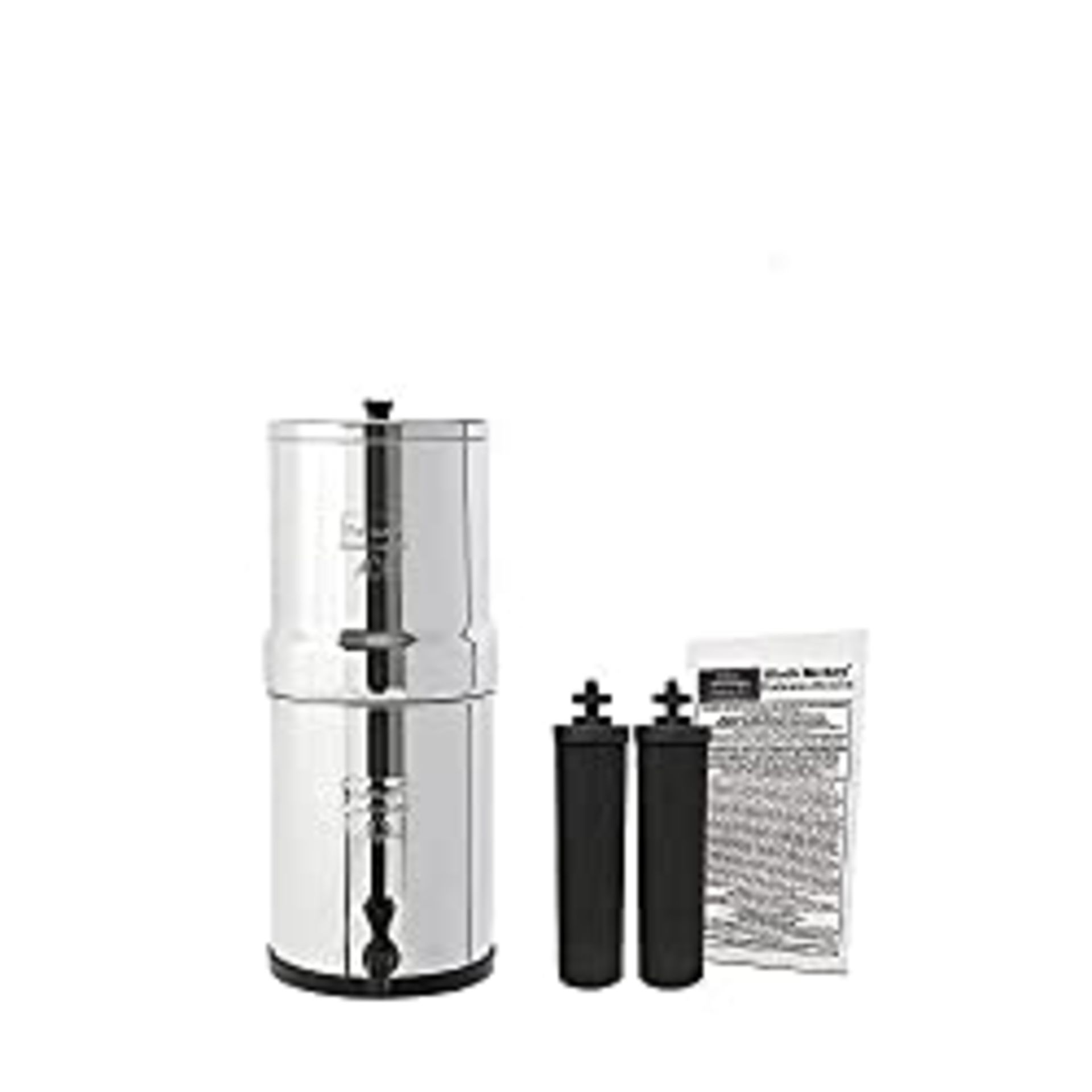 RRP £352.04 Travel Berkey Water Filter System with 2 Black Purifier elements Filtration UK