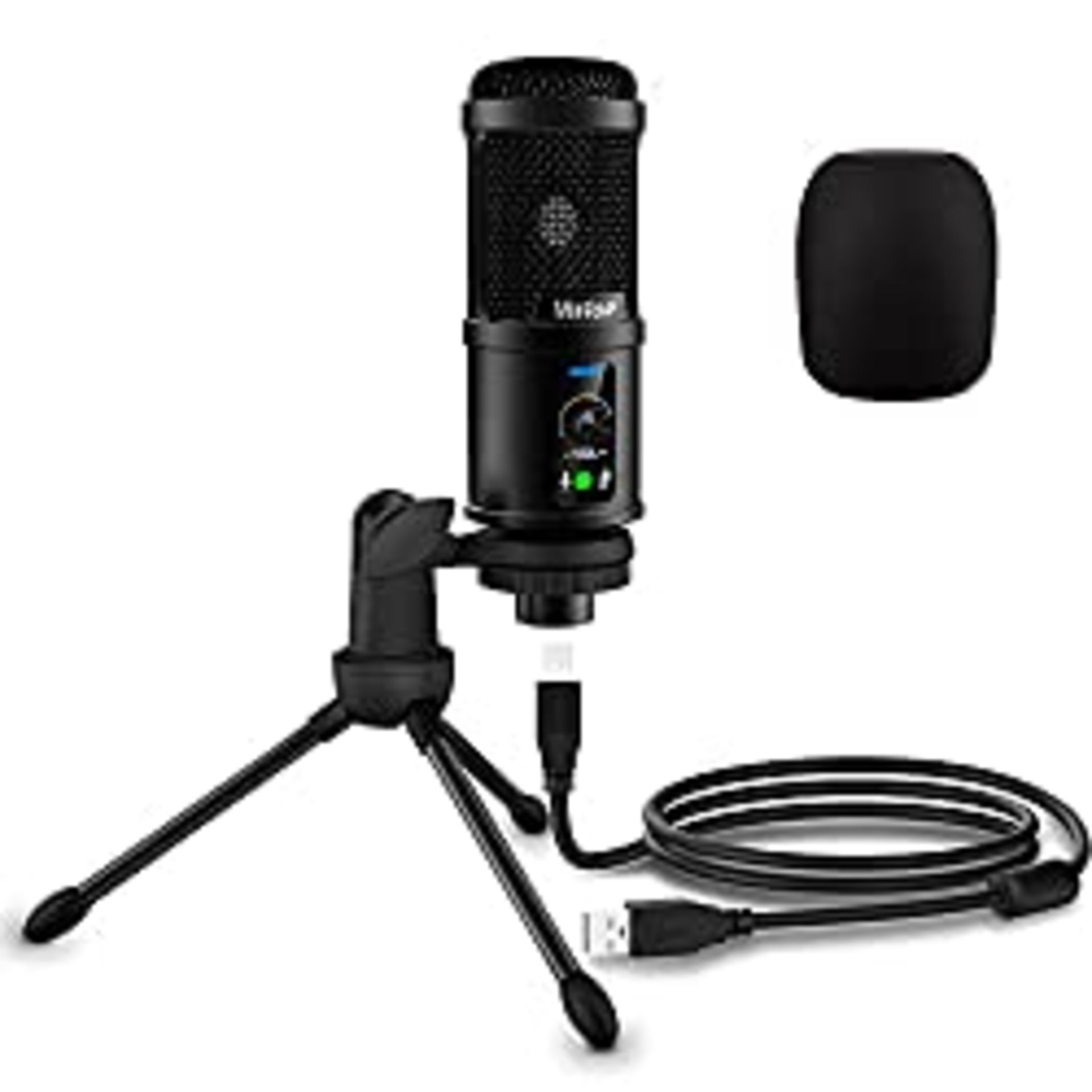 RRP £20.53 Veetop USB Microphone Metal Computer Condenser PC Mic