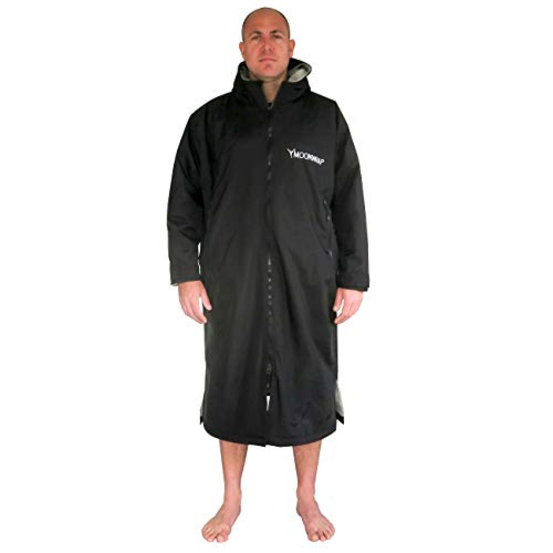 RRP £97.39 Frostfire Moonwrap - Adult Long Sleeve Waterproof Changing Robe - Black (Large)