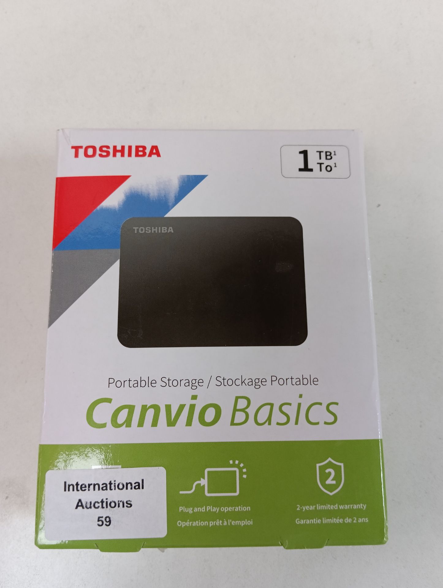 RRP £43.31 Toshiba 1TB Canvio Basics Portable External Hard Drive - Image 2 of 2