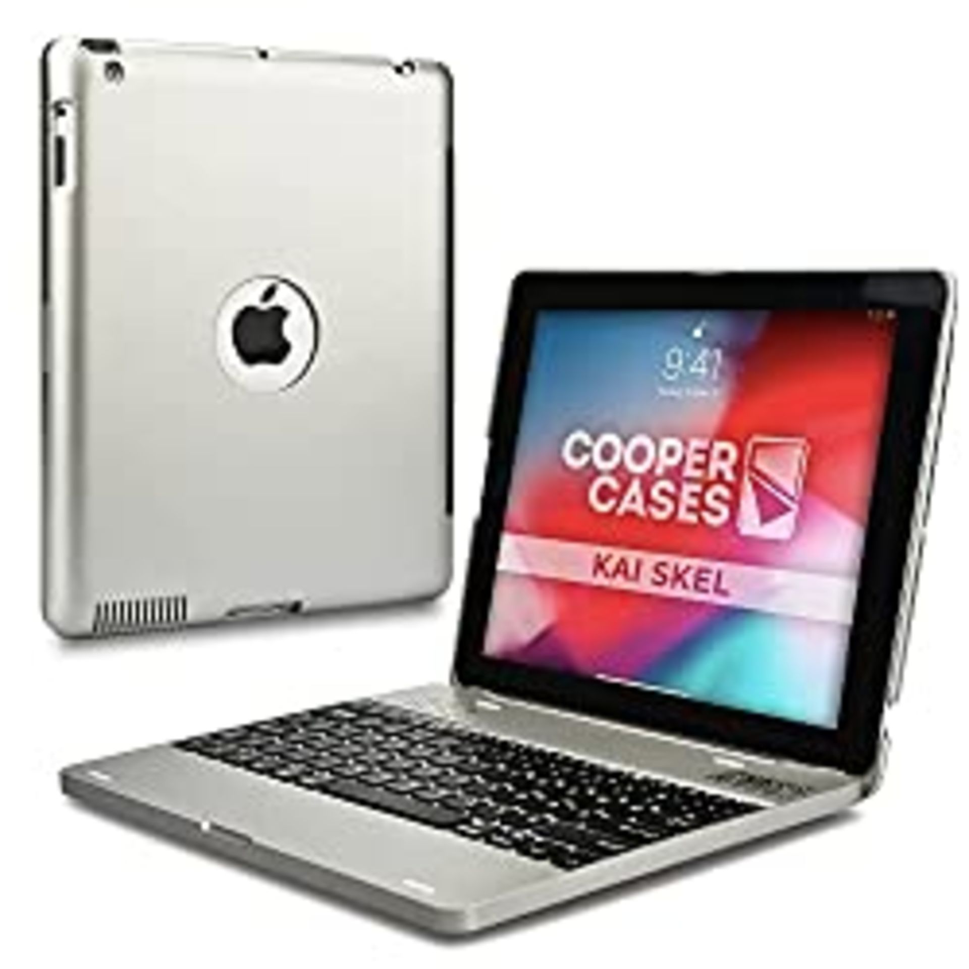 RRP £44.61 Cooper Kai SKEL P1 [Bluetooth Wireless Keyboard] Case for iPad 4 2013