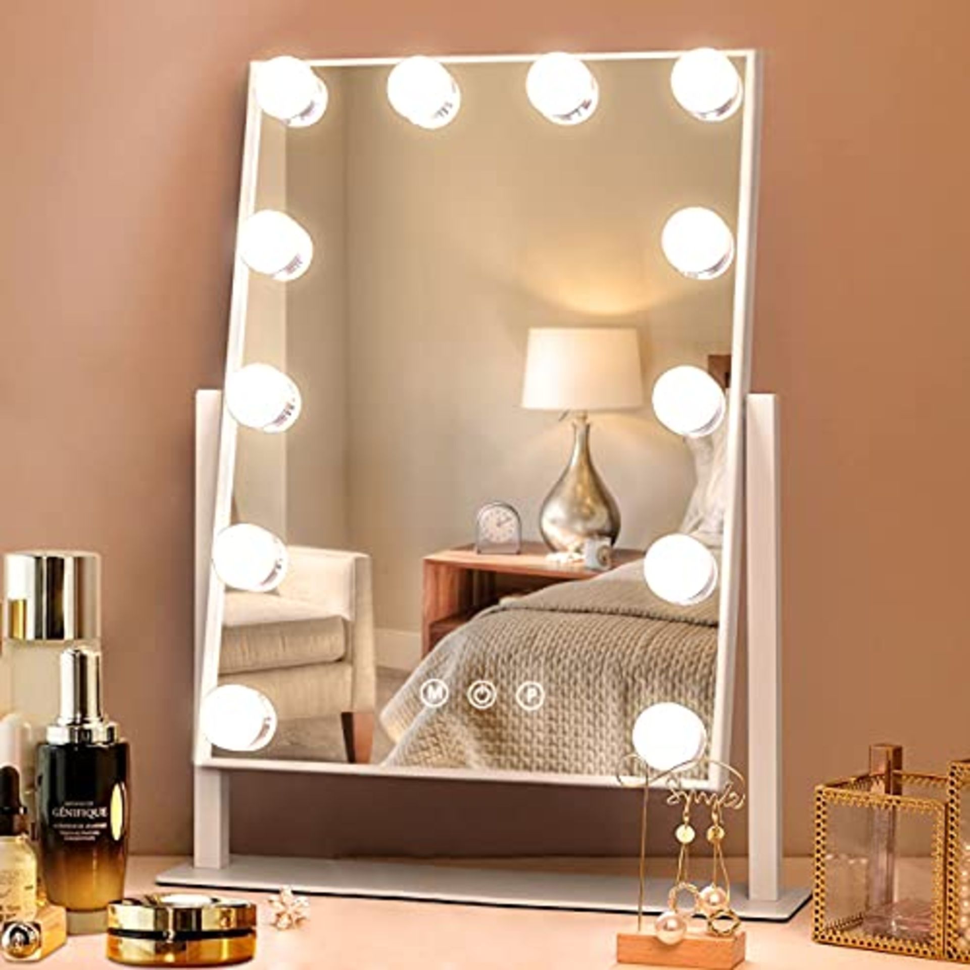 RRP £78.15 HANSONG Tabletop Mount Hollywood Vanity Mirror with