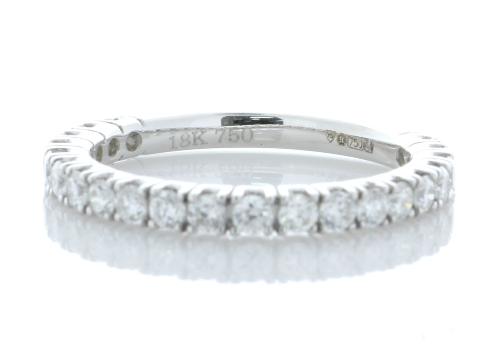 18ct White Gold Claw Set Full Eternity Diamond Ring 0.72 Carats - Valued By AGI £7,085.00 - Twenty - Image 4 of 5