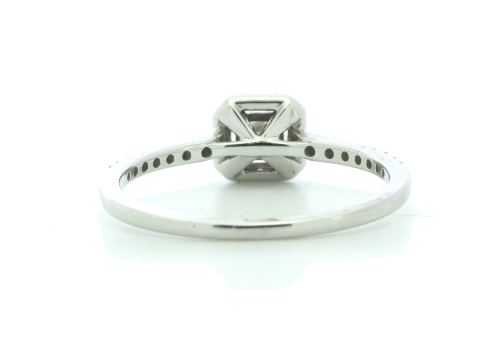 18ct White Gold Halo Set Diamond Ring 0.33 Carats - Valued By IDI £4,580.00 - A sparkling natural - Image 3 of 4