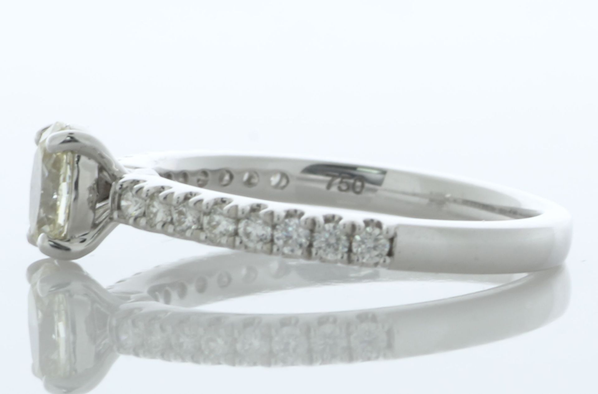 18ct White Gold Single Stone Oval Cut Diamond Ring (0.42) 0.67 Carats - Valued By IDI £7,870.00 - - Image 3 of 6