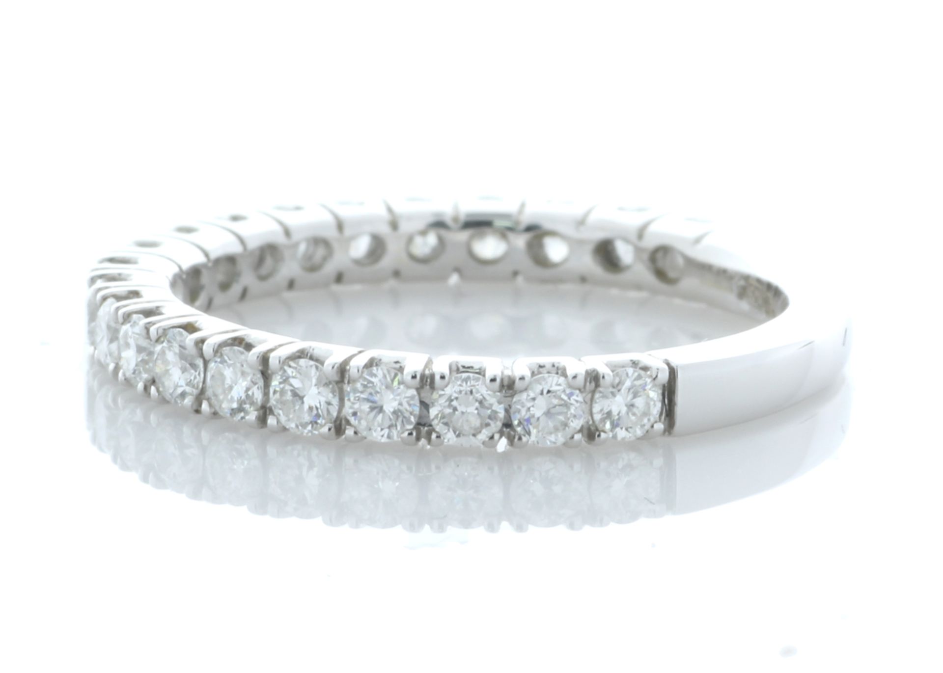 18ct White Gold Claw Set Full Eternity Diamond Ring 0.72 Carats - Valued By AGI £7,085.00 - Twenty - Image 2 of 5