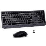 RRP £35.72 2.4G Wireless USB Keyboard and Mouse Backlit UK Layout