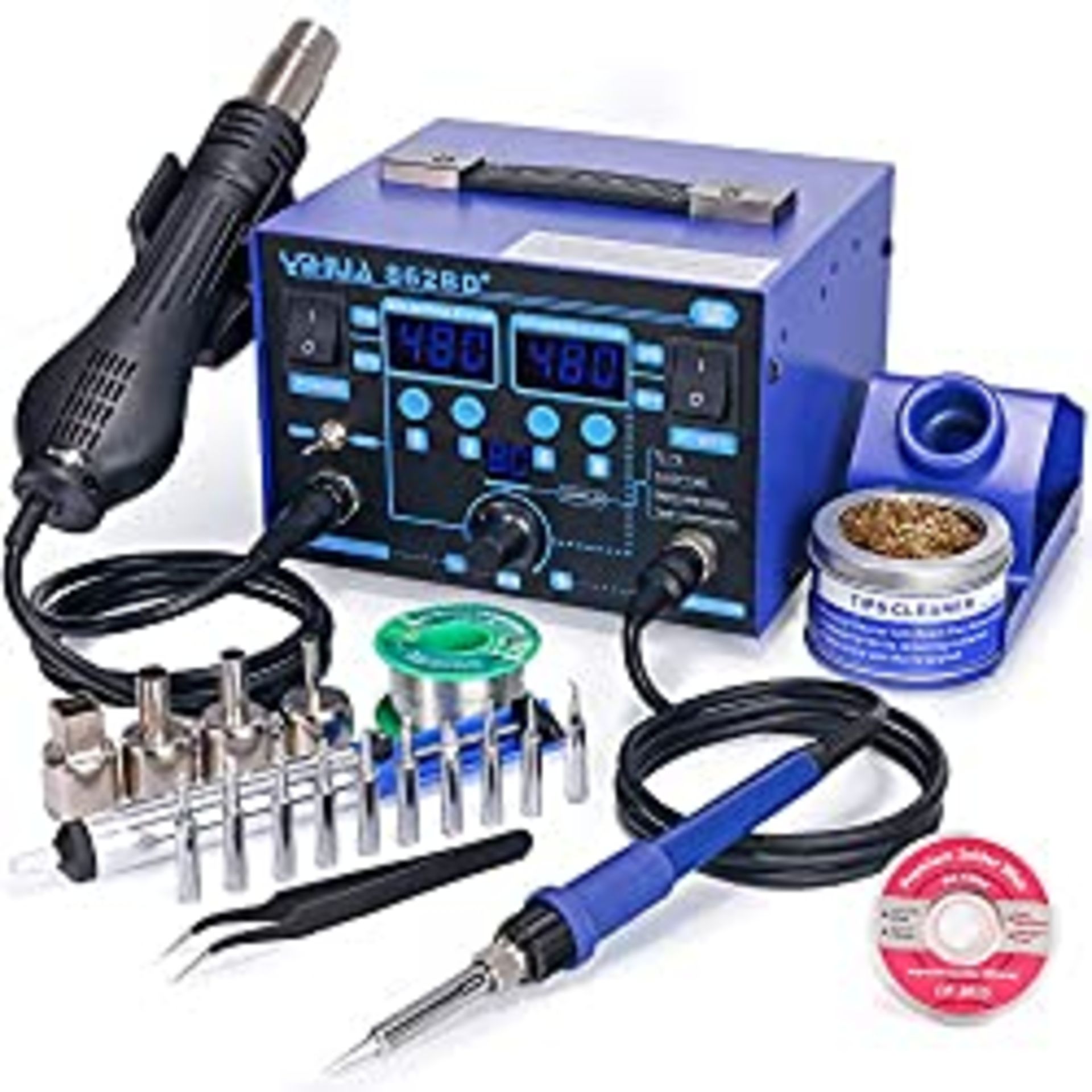 RRP £140.69 YIHUA 862BD+ SMD Hot Air Rework Station and Soldering Station