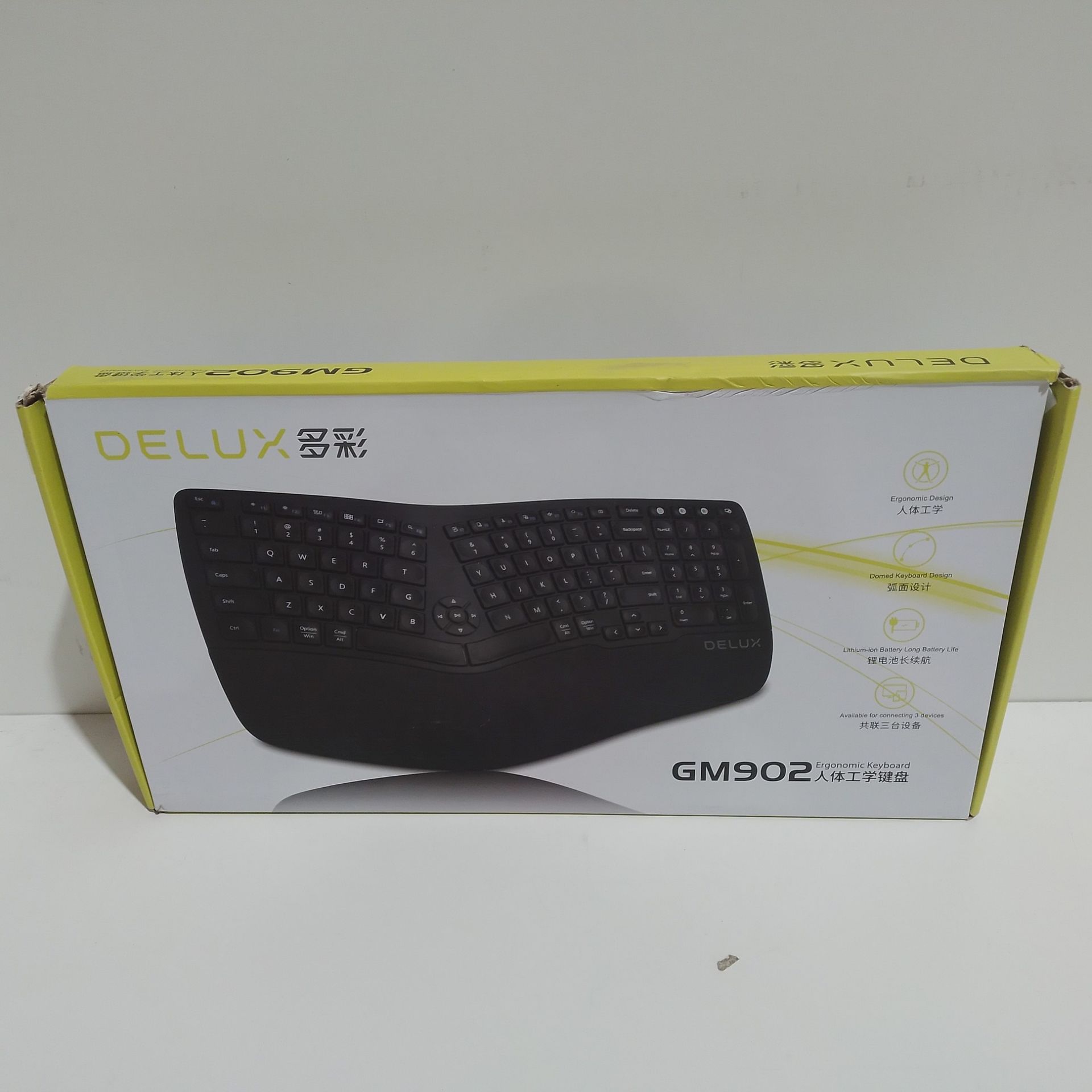 RRP £66.99 DeLUX Wireless Ergonomic Keyboard